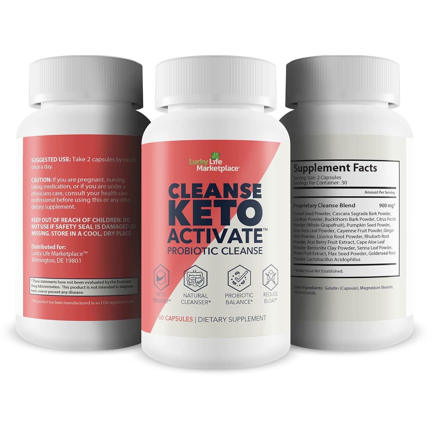CLEANSE KETO ACTIVATE - KETO CLEANSE FOR WOMEN & MEN - HELP FLUSH TOXINS & IMPURITIES - PROMOTE REGULARITY - AID DIGESTION & DETOX - KETO CLEANSE & DETOX - SUPPORT HEALTHY BODY FUNCTION - BOOST ENERGY