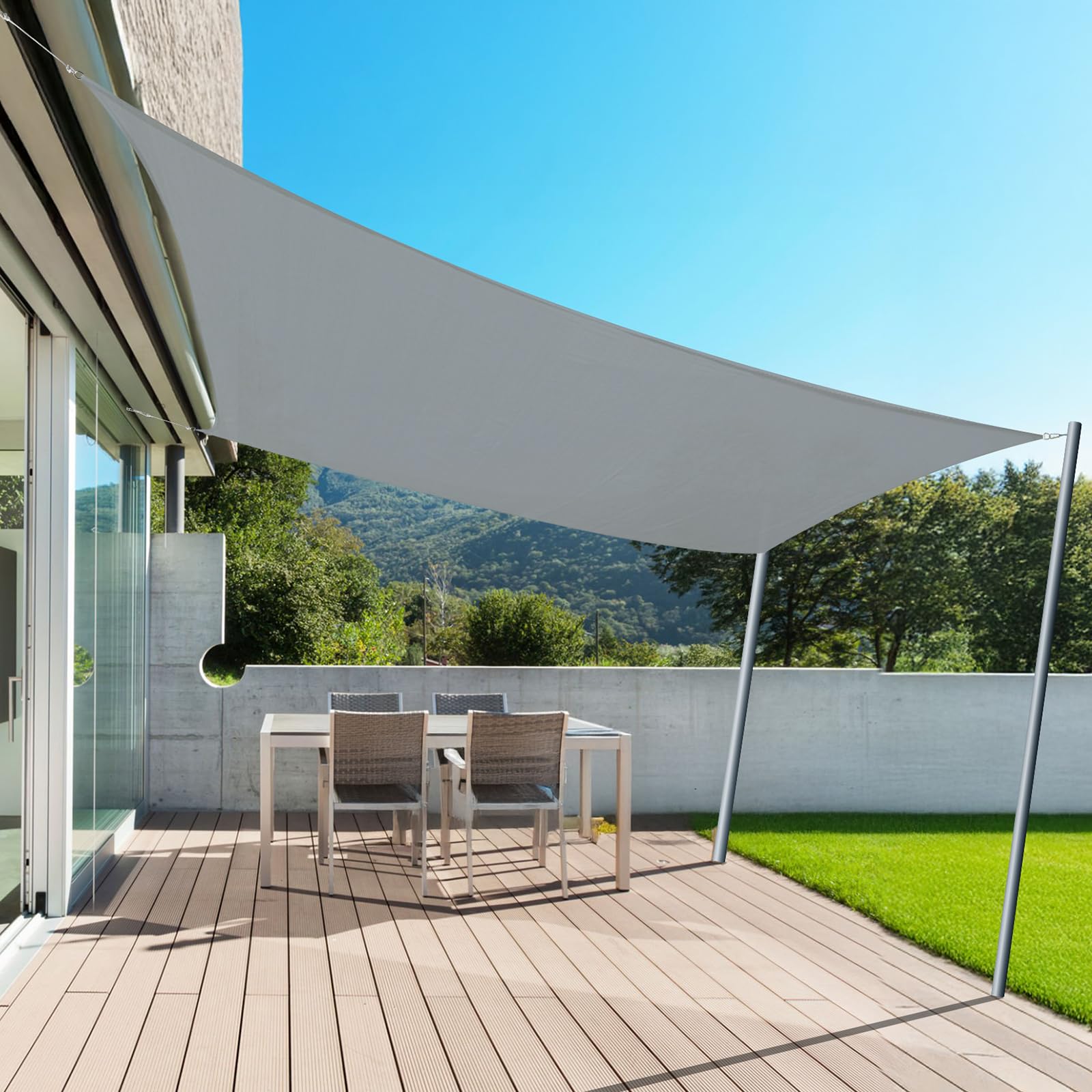 shadow sonnensegel AXT SHADE Wasserdicht Rechteckig 2x4m Wetterschutz Sonnenschutz mit UV Schutz für Terrasse Balkon Garten-Hellgrau 2020-omacid6703 Wähle Deine passende Größe:Comfort Sheet - Roof Space 4 Bulletblocker NIJ IIIA Bulletproof