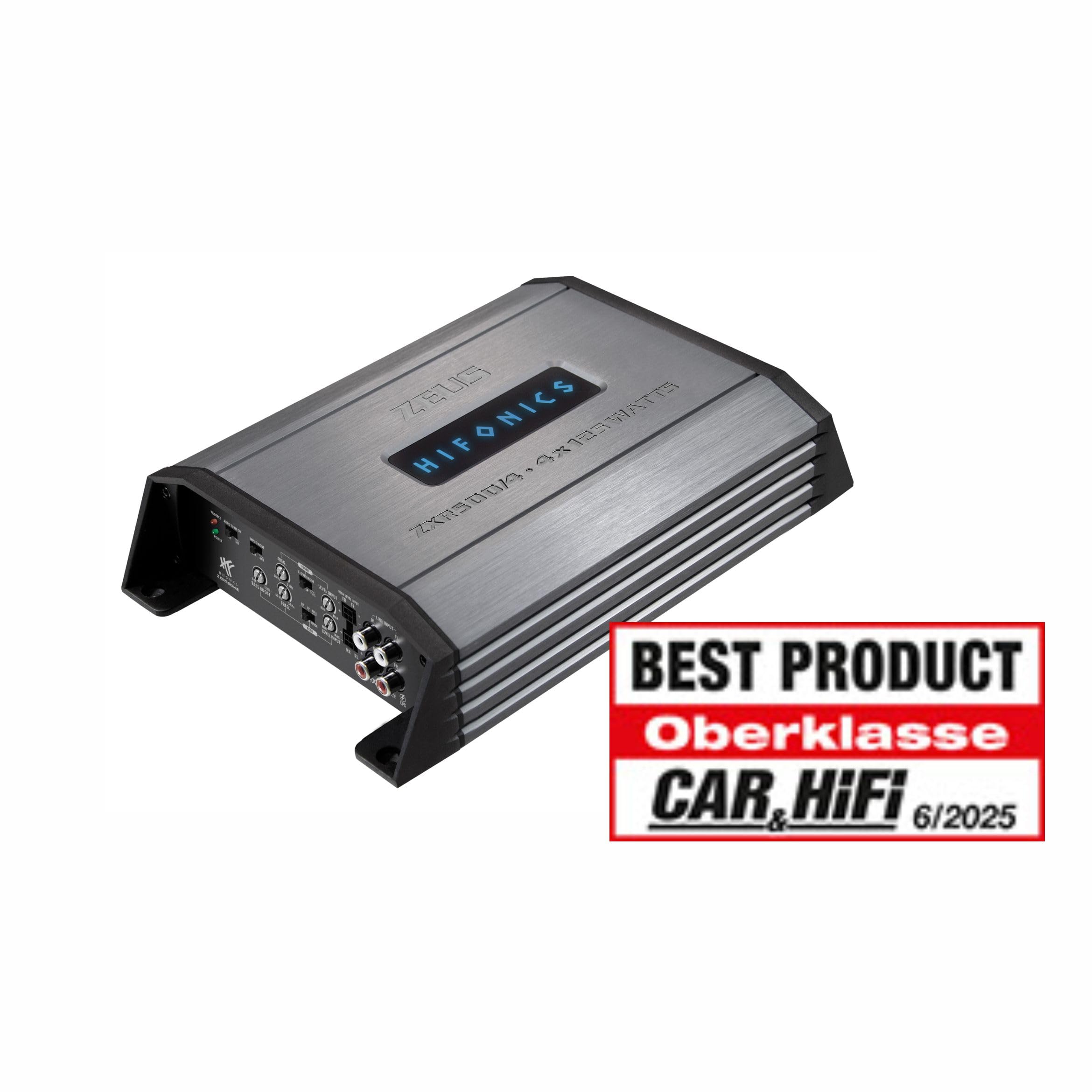 HiFonics ZXR500/4E - 4-Kanal CLASS D Premium Digital Compact Verstärker mit 500 Watt RMS | ZEUS EXPANSION SERIE