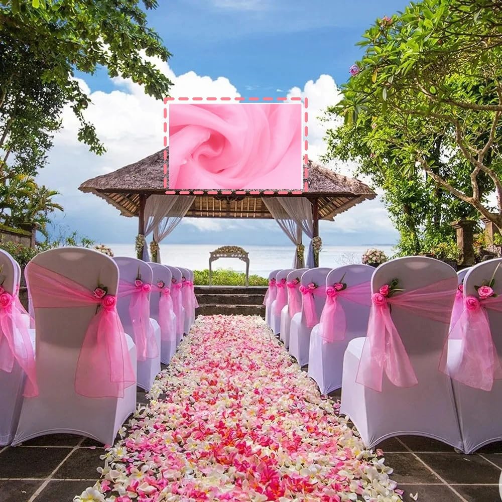 10 Stück 6,69 x 108,26 Zoll Organza-Stuhlschärpen Knotenbänder Stuhlschleifen für Hochzeiten, Partys, Bankette, Veranstaltungen im Landhausstil, grün, 10 Stück