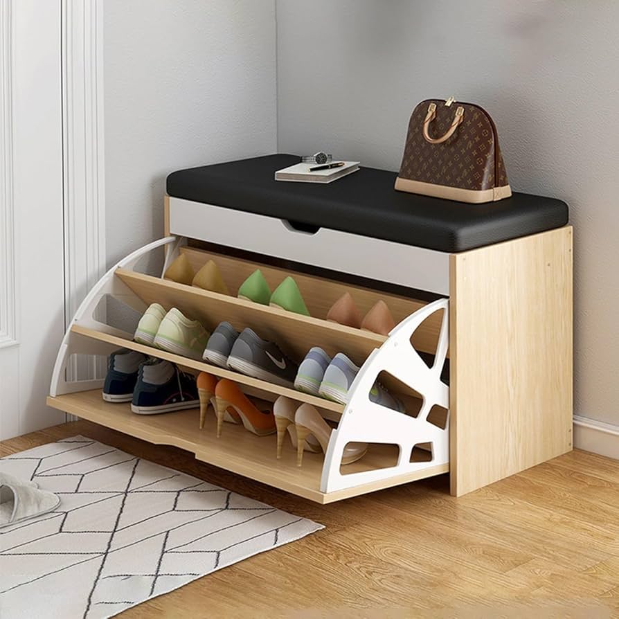 新品 靴箱玄関 腰かけ付シューズボックス Amazon.co.jp: 玄関ベンチ 靴箱 下駄箱 靴の腰掛け シューズ