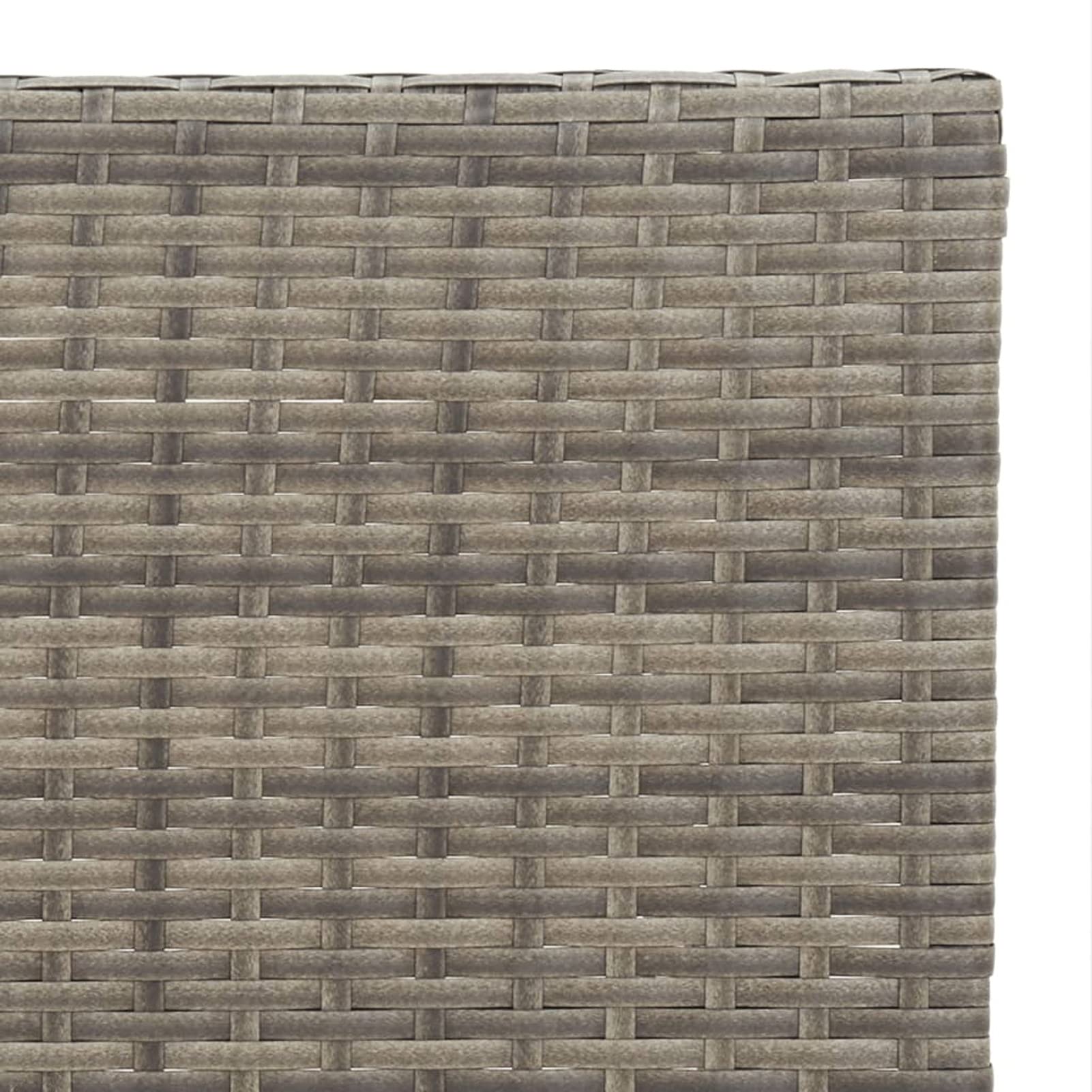 Homgoday Muebles de cafetería Plegables 3 Piezas ratán sintético Gris