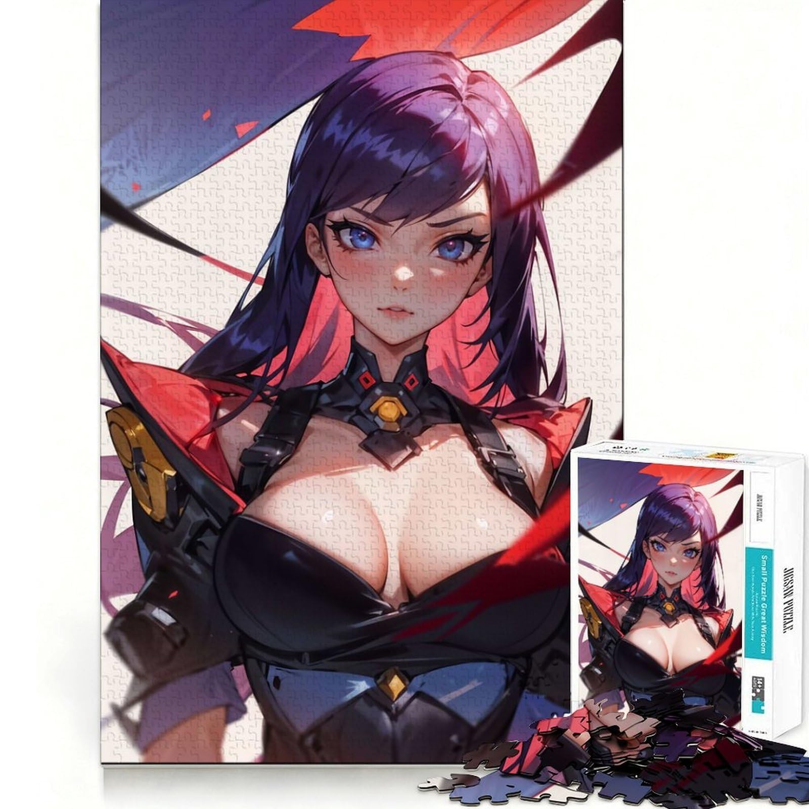 Sexy Anime Girl 1000 Piece Jigsaw Puzzles for Adults Sharp Logic Toy Home Leisure Tight Cut Heartfelt Gift 38x26cm