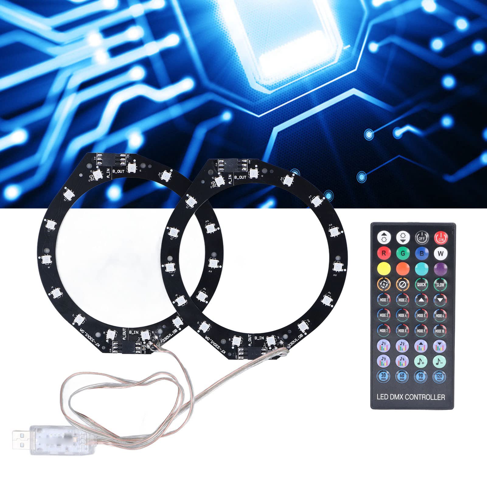 RGB-LED-Lichtleiste für PS5-Konsolen-Frontplatten, Professionelle Bluetooth-Sync-Musik, 400 Effekte, 8 Farben, LED-Bandlichter mit App-Steuerung, RGB-LED-Lichtring für PS5-Konsole