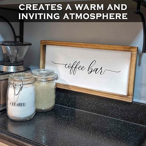 Miniatura 4 de Letrero de café decorativo de 8 x 17 pulgadas, decoración de cafetería, mesa auxiliar, pared, bar de café, casa de campo
