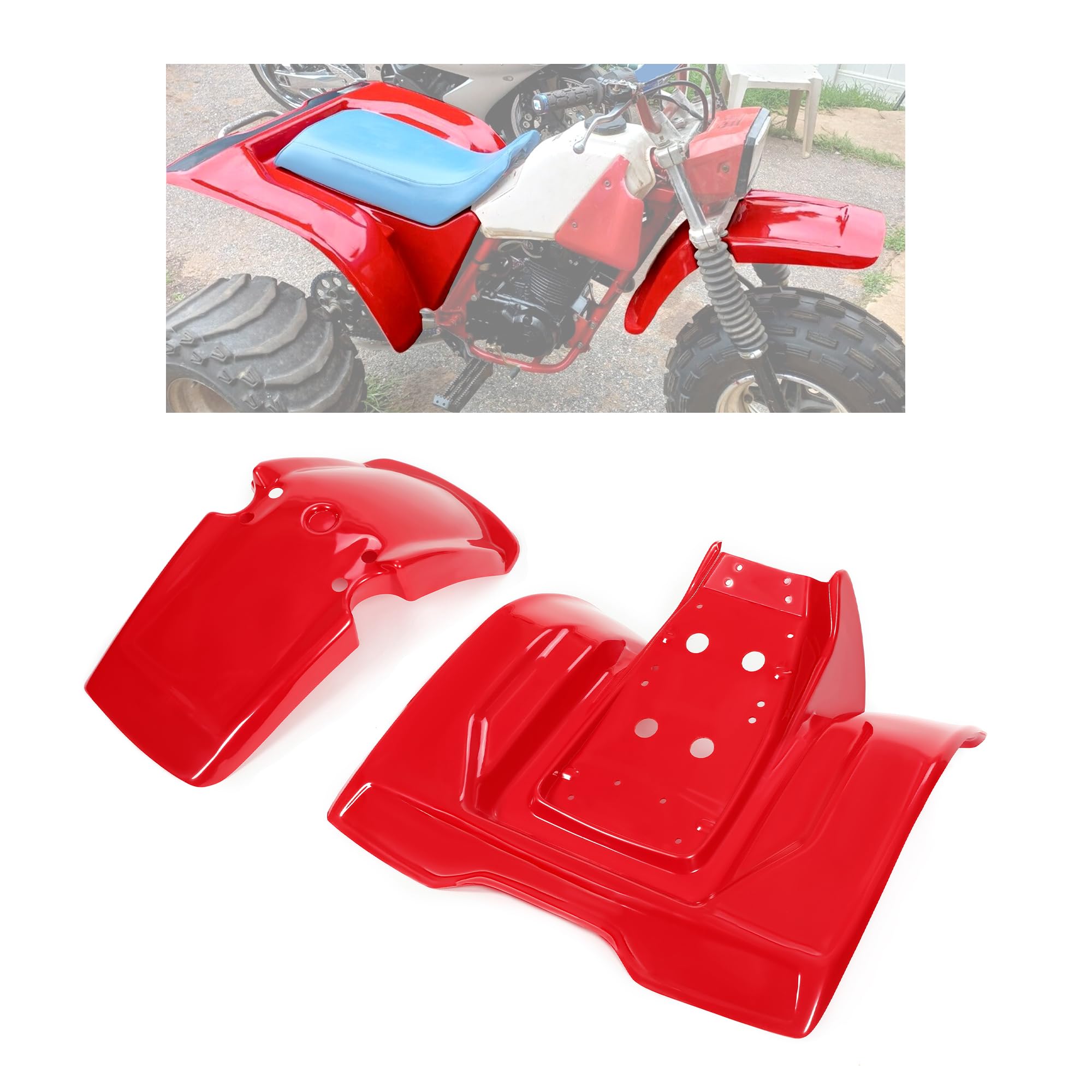 KUAFU Front & Rear Fender Compatible with 1983 1984 1985 Honda