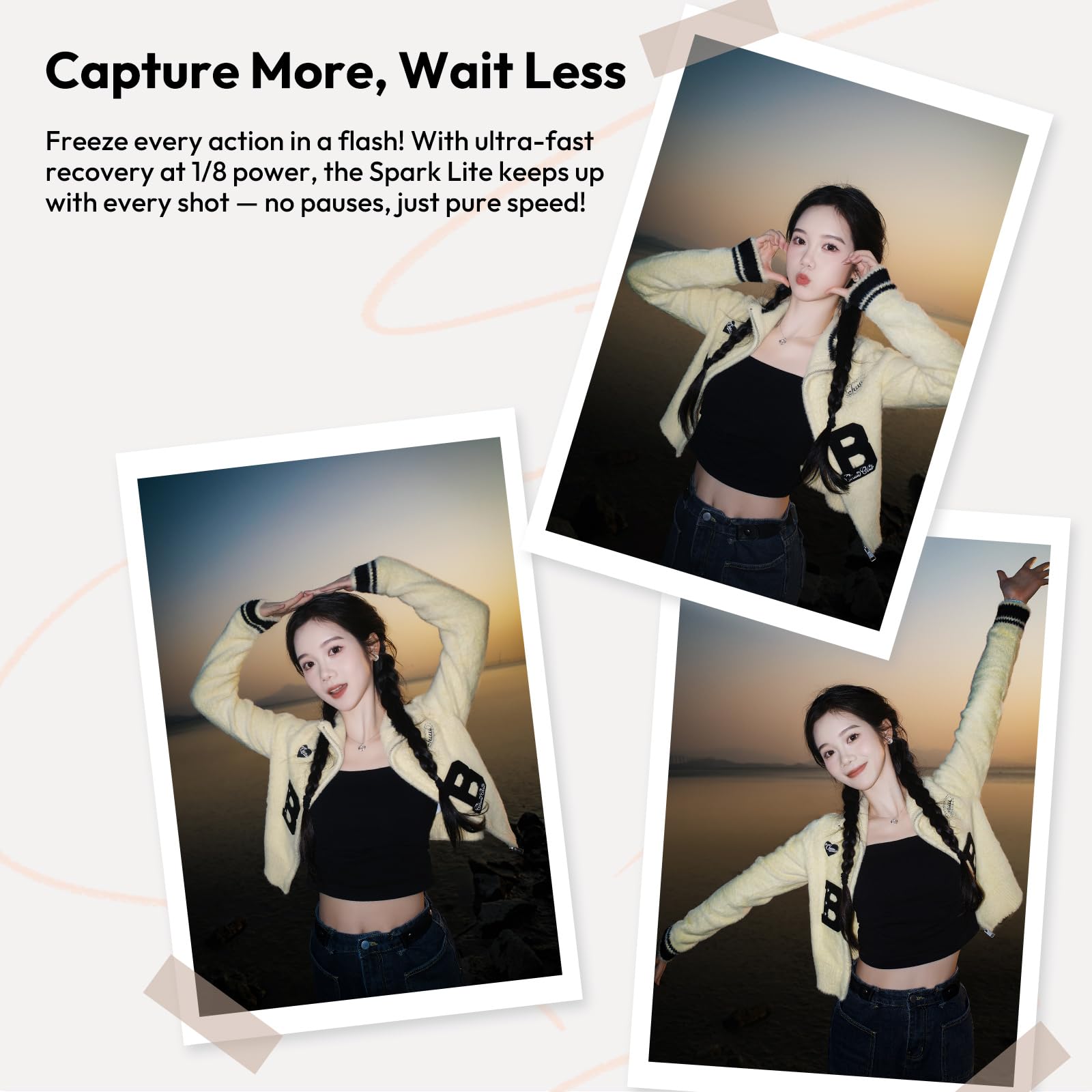 ULANZI SL02 Mini Flash Speedlite with Video Light, GN8 6500K Camera Mini Flashlight for Canon Fuji Sony Nikon and Othe SLR Digital Cameras, 4 Power Levels Camera Flash Speedlight NOT Fit Sony ZV -1F