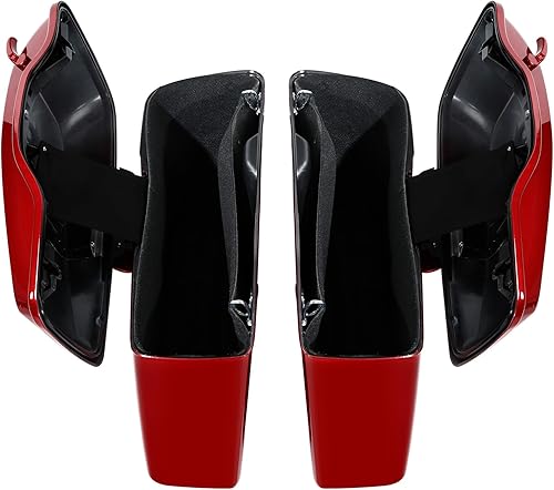 Vista 12 de TCMT Auburn Sunglo/Agujero Negro Con Rich Bourbon Duro Alforjas Para Harley Touring Street Electra Glide Ultra Limited 2014-2023 Auburn Sunglo &