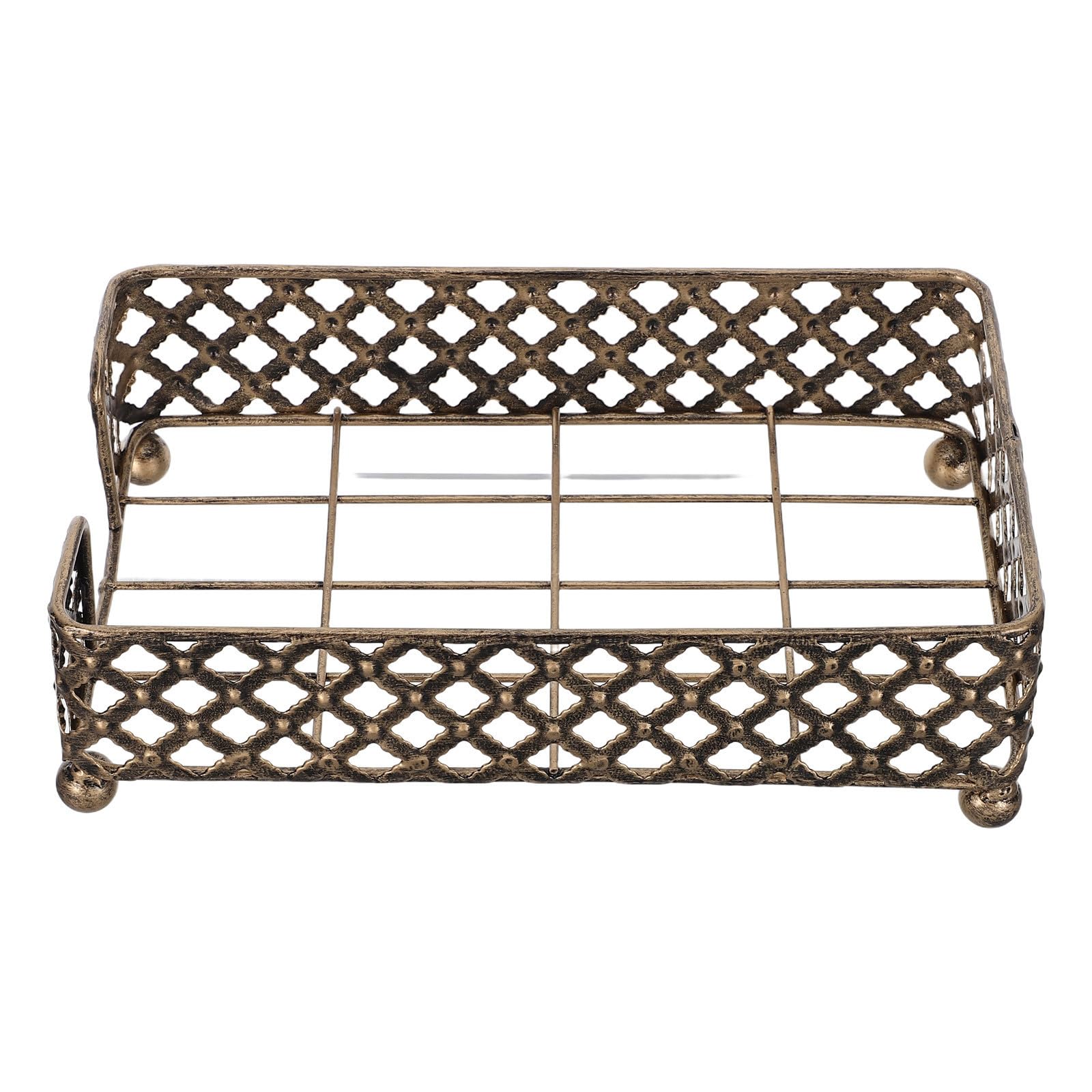 Dispensador de papel rectangular vintage Amosfun de hierro para baño
