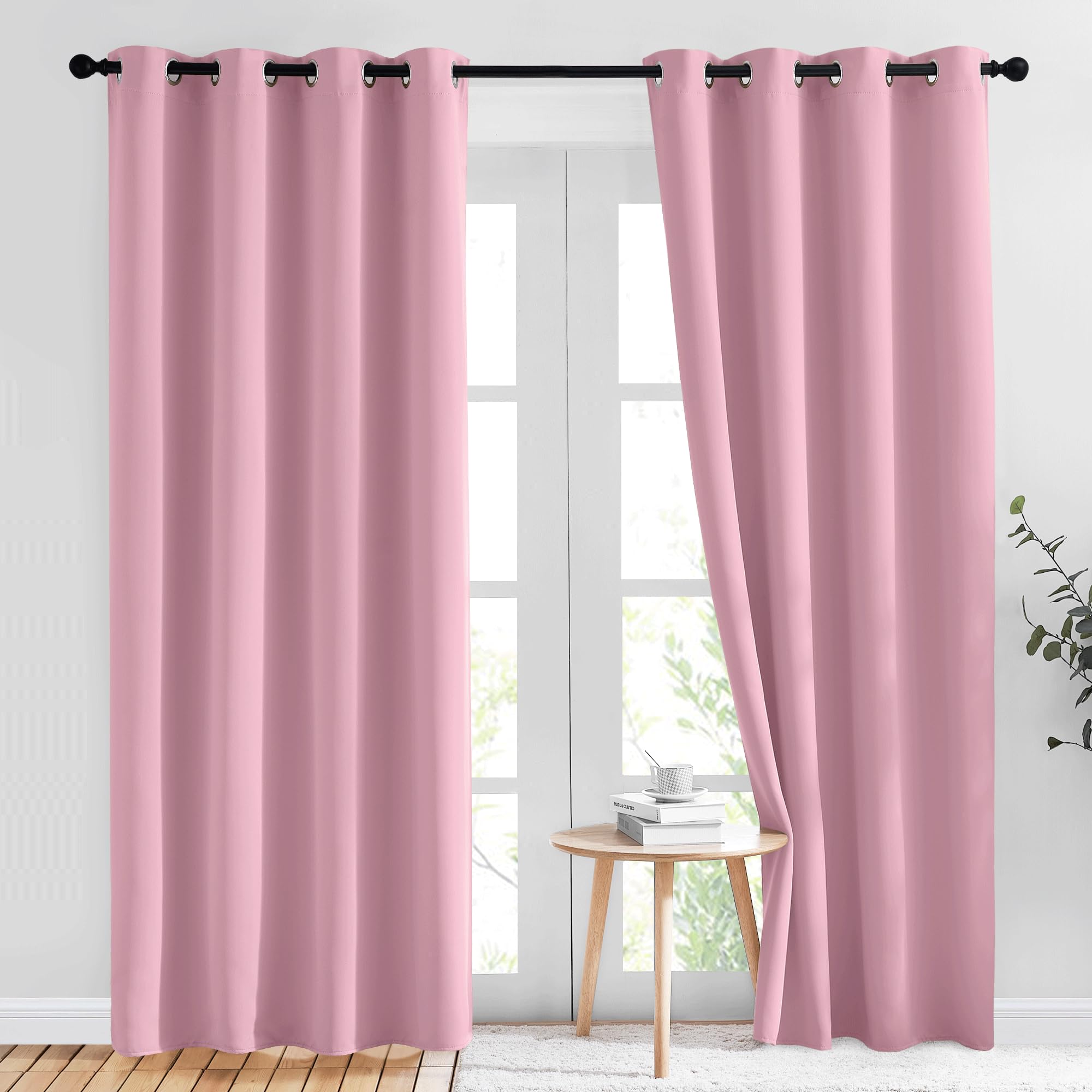 Bagaille Curtain ★ PINK Amazon.com: NICETOWN Crystal Pink Blackout Curtains for Bedroom