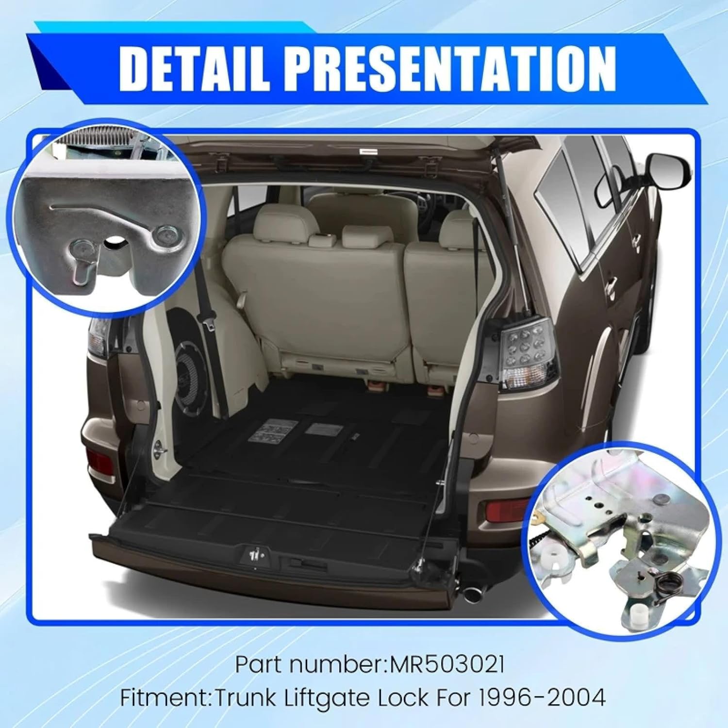 Door Lock for Mitsubishi Montero Pajero 1996-2004, Car Trunk Lock Latch Actuator Lock MR503021Actuator/Door Actuator/Door Lock Latch Actuator