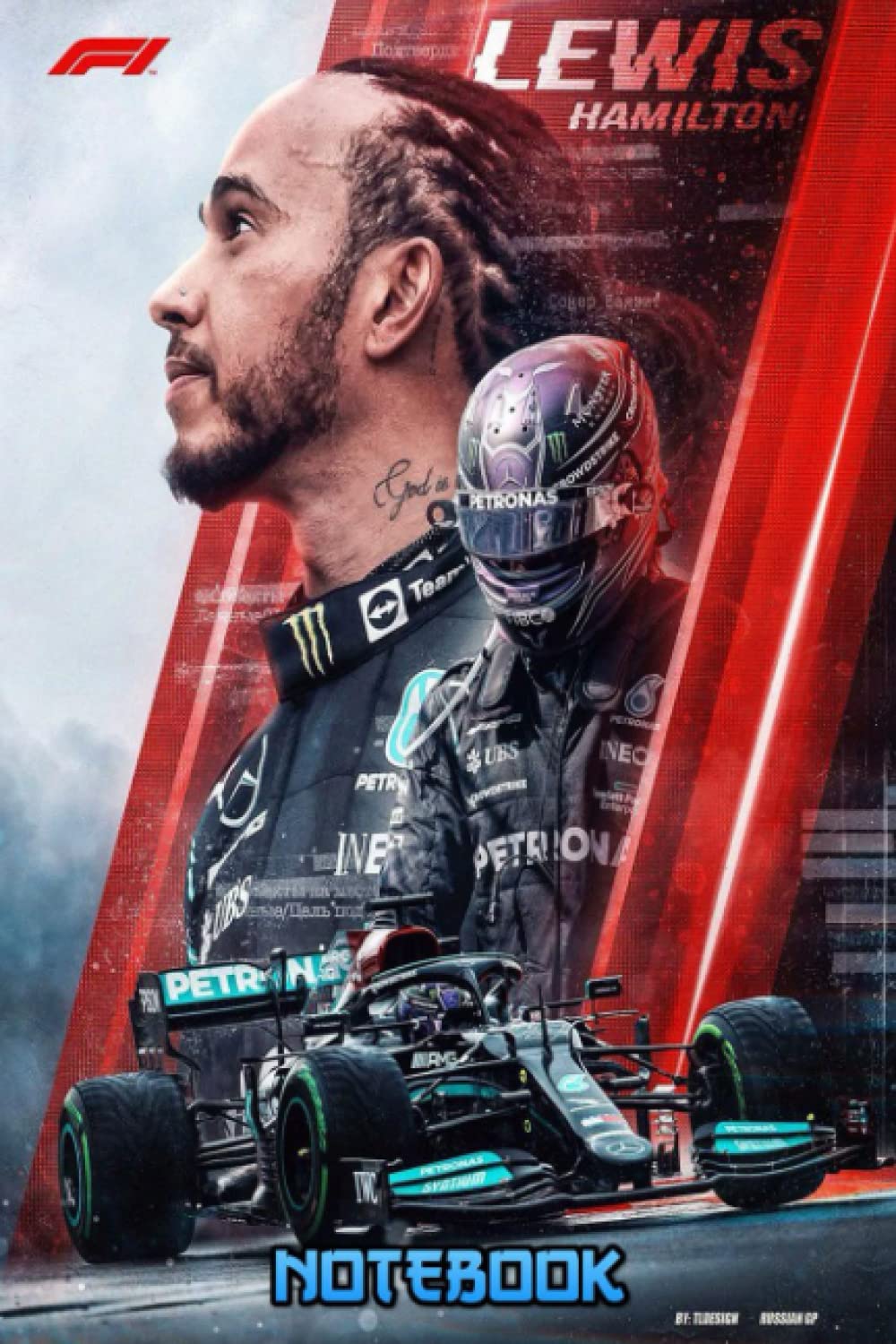 Carnet Lewis Hamilton : Cahier ligné pour notes et idées cadeau