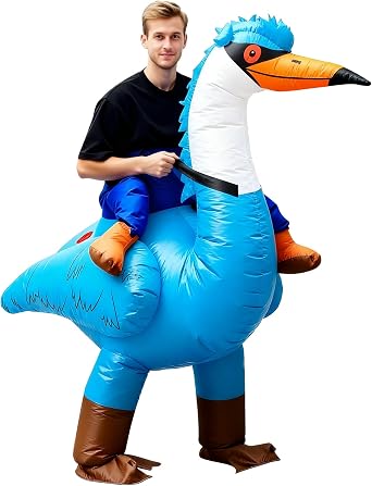 Inflatable Halloween Costumes for Adult Chicken Costume for Halloween Funny Riding Costume Men Women Cosplay Party
