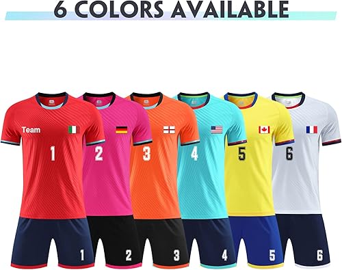 Miniatura 5 de LAIFU Camisetas de fútbol personalizadas para niños, jóvenes y adultos, uniformes de fútbol personalizados con logotipo del nombre del equipo