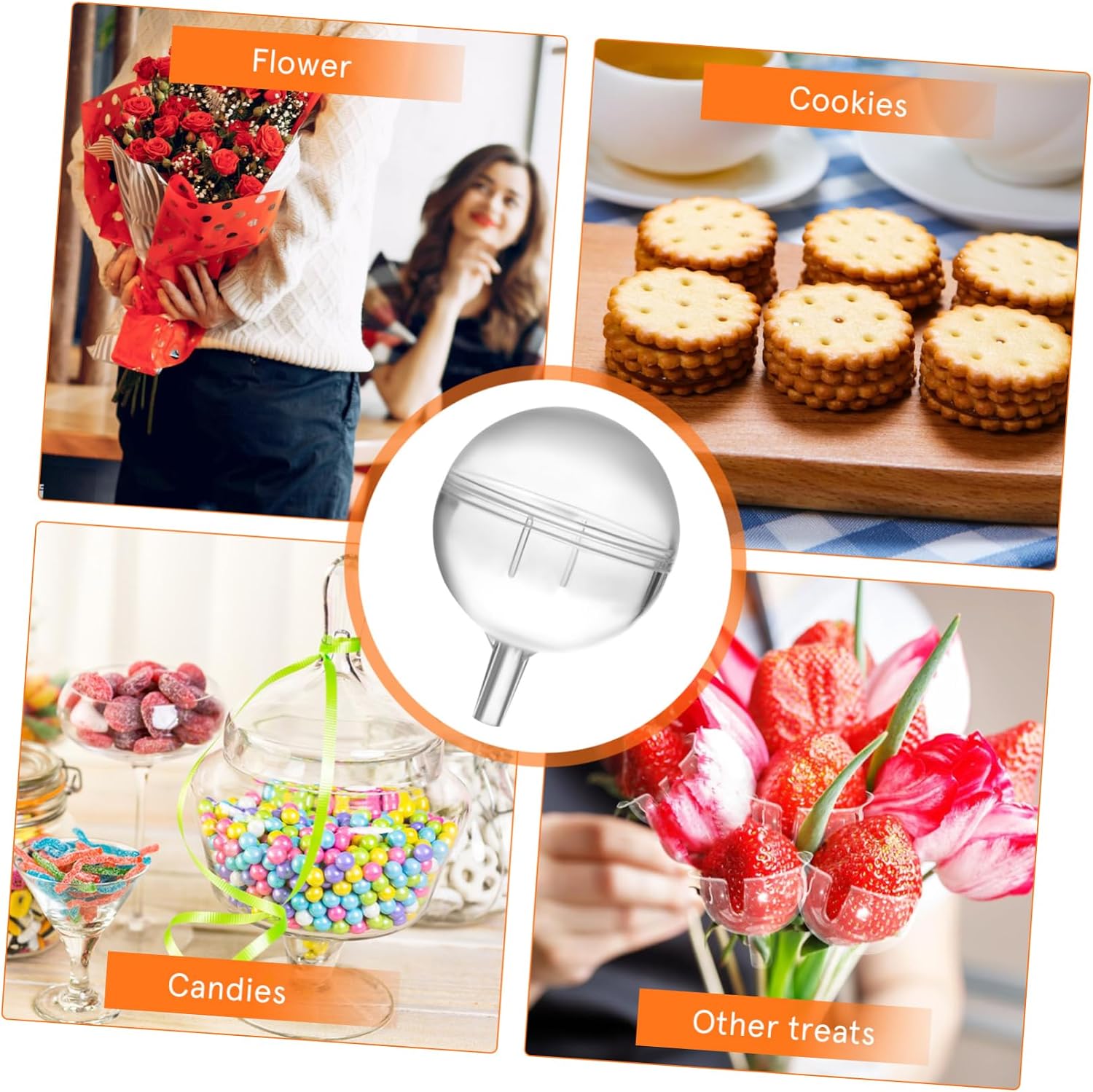 CATIEBYE 80pcs Choc Bouquet Ingredients Candy Bouquet Wrappers Holders Box Truffle Liner