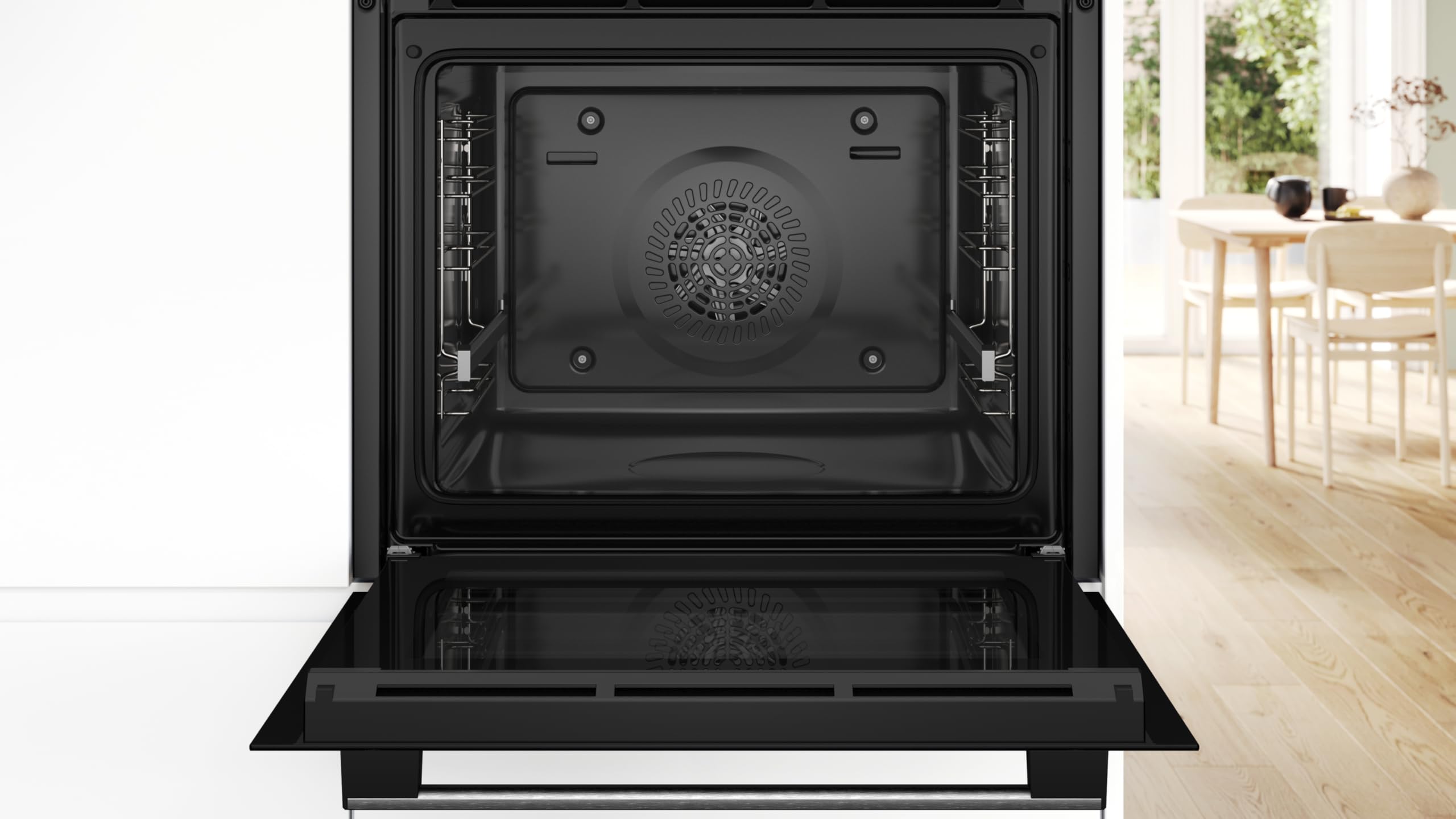 Bosch - Horno Multifunción con Vapor añadido, Serie 4, 60 cm. de ancho, 3D Hotair, Acero, HQA514ES3
