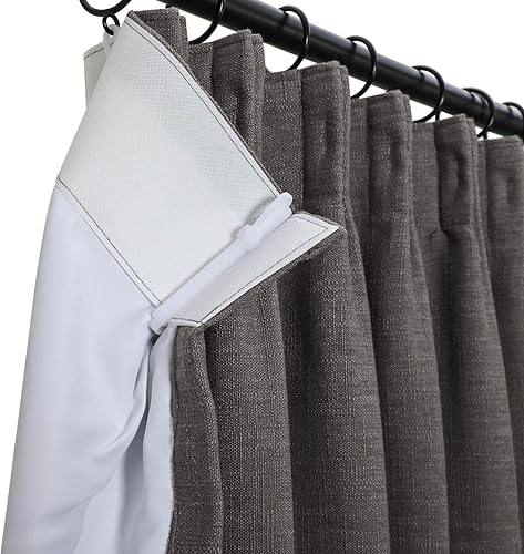 Miniatura 94 de Drapifytex Cortina plisada de lino sintético, cortina para oscurecer la habitación, 56 pulgadas de ancho x 96 pulgadas de largo, cortina de cobre 26