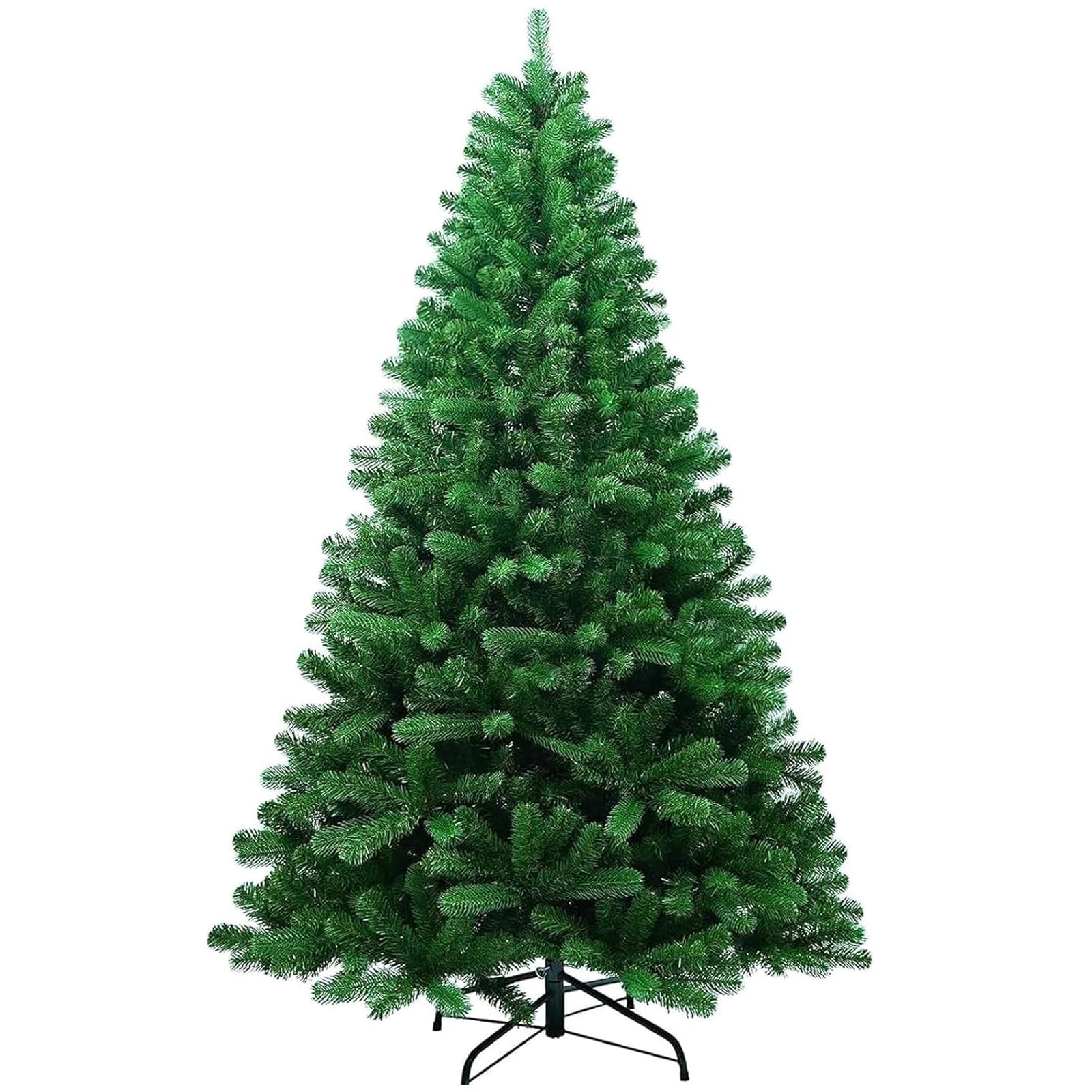 Christmas Tree, 8FT/2.4m,1300 encryption flat branchs with Sturdy Metal Stand,PE+PVC Material Christmas Tree for Home,Office,Shop,Party,Automatic expansion holiday tree decorations (2.4M)