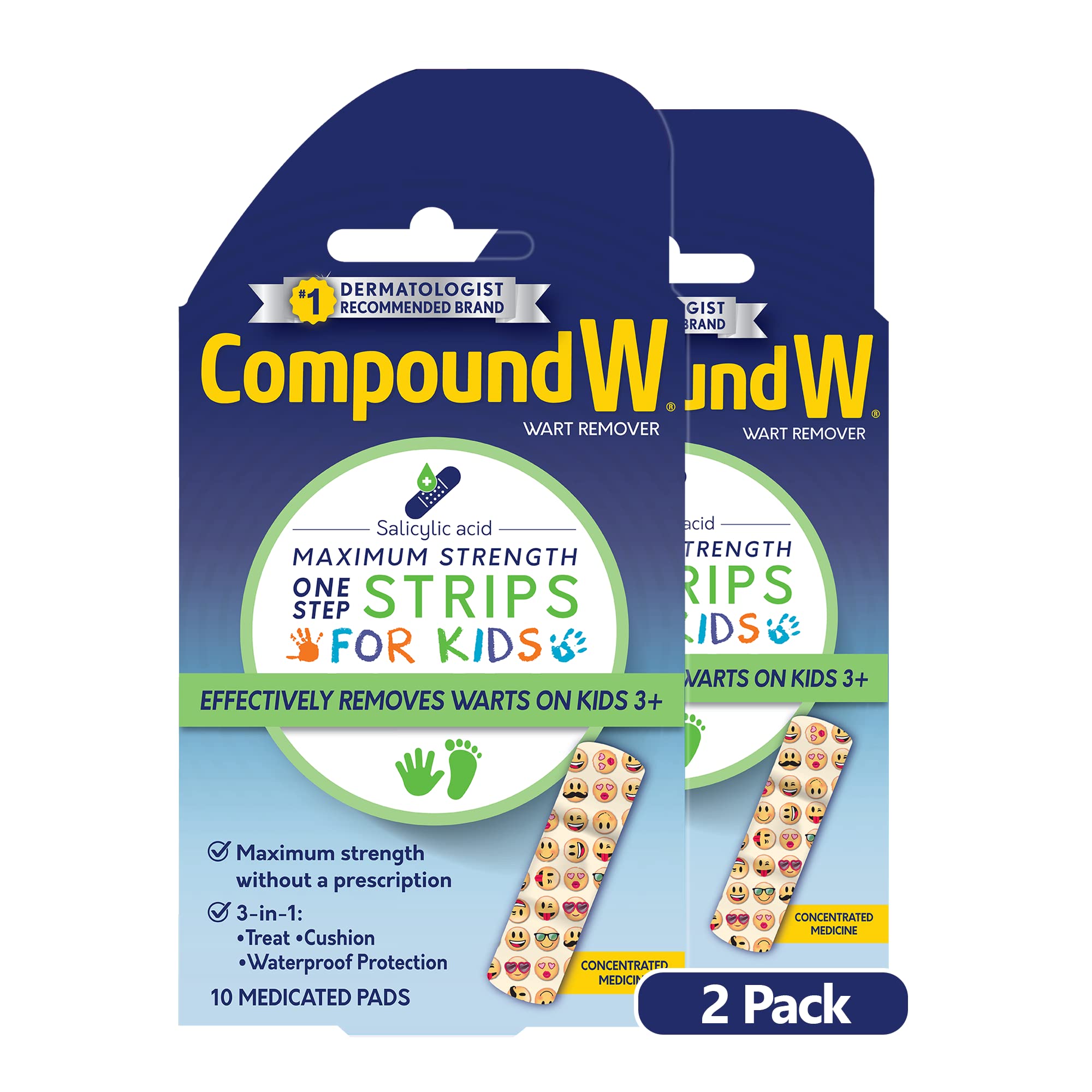 Buy Compound W One Step Medicated Strips For Kids Wart Removal 10