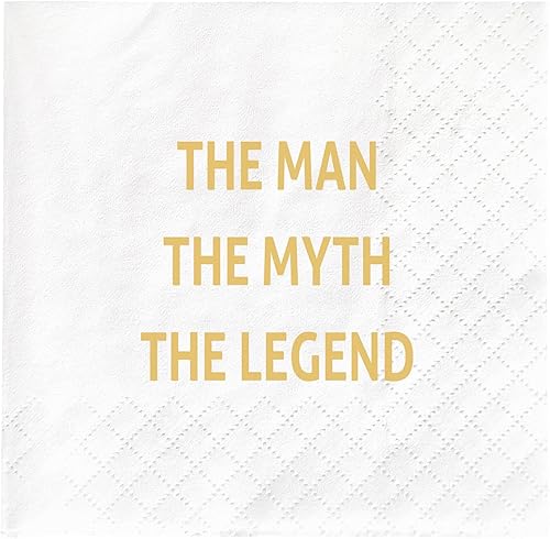 Servilletas The Man The Myth The Legend, regalo de fiesta de cumpleaños para el día del padre/regalo de fiesta de cumpleaños de papá, servilletas de
