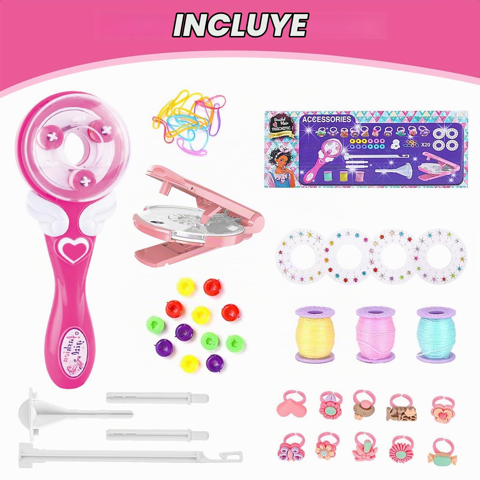 CLWVPCOT Trenzador de Pelo para Niñas - Máquina para Hacer Trenzas Fashion Twist en Colores - Crea Estilos Únicos y Divertidos!