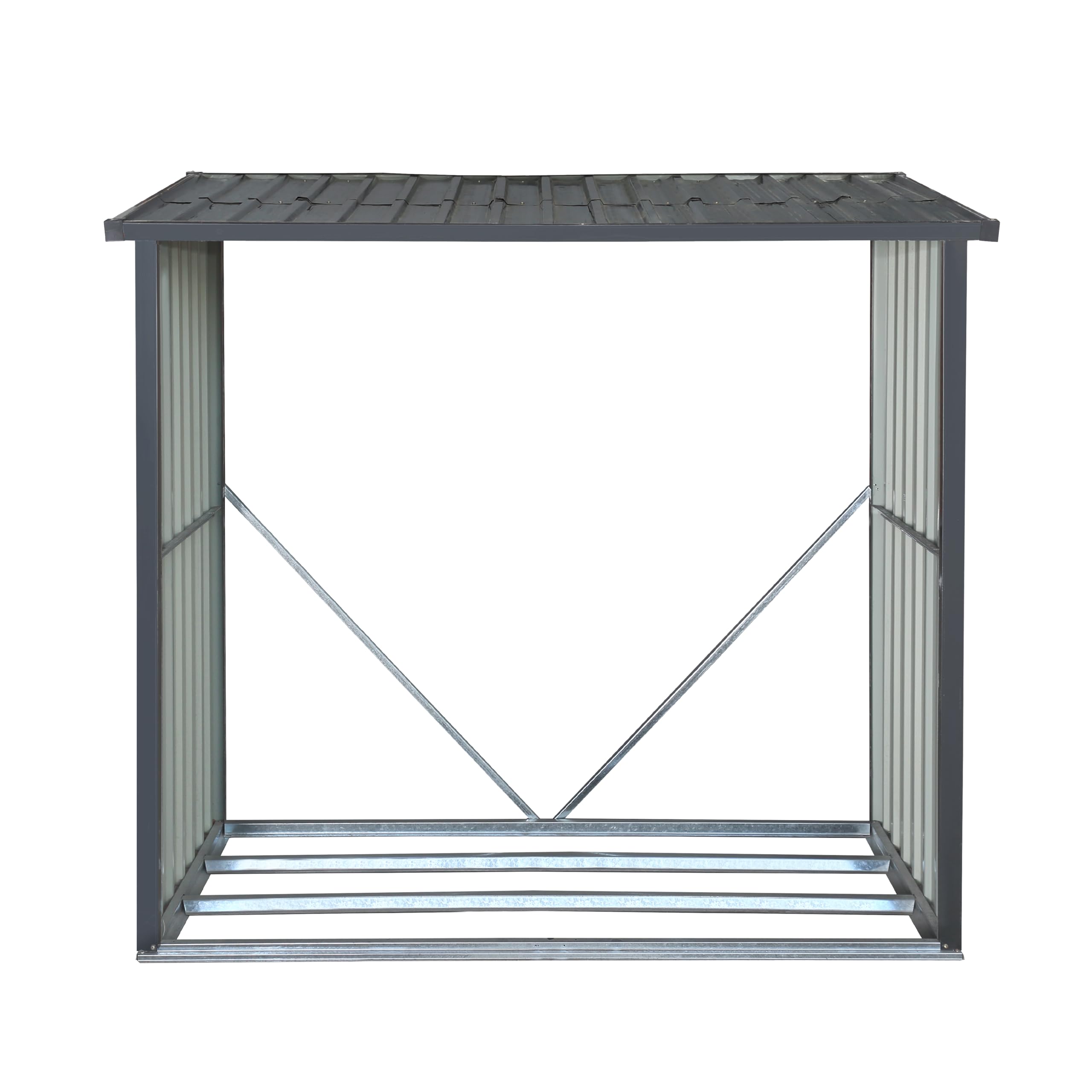 tepro Metall Kaminholzregal Wood Store Large, Holzunterstand für Kaminholz außen, Wetterfest, Korrosionsbeständig, Maße: ca. 164 x 83 x 157 cm, Anthrazit