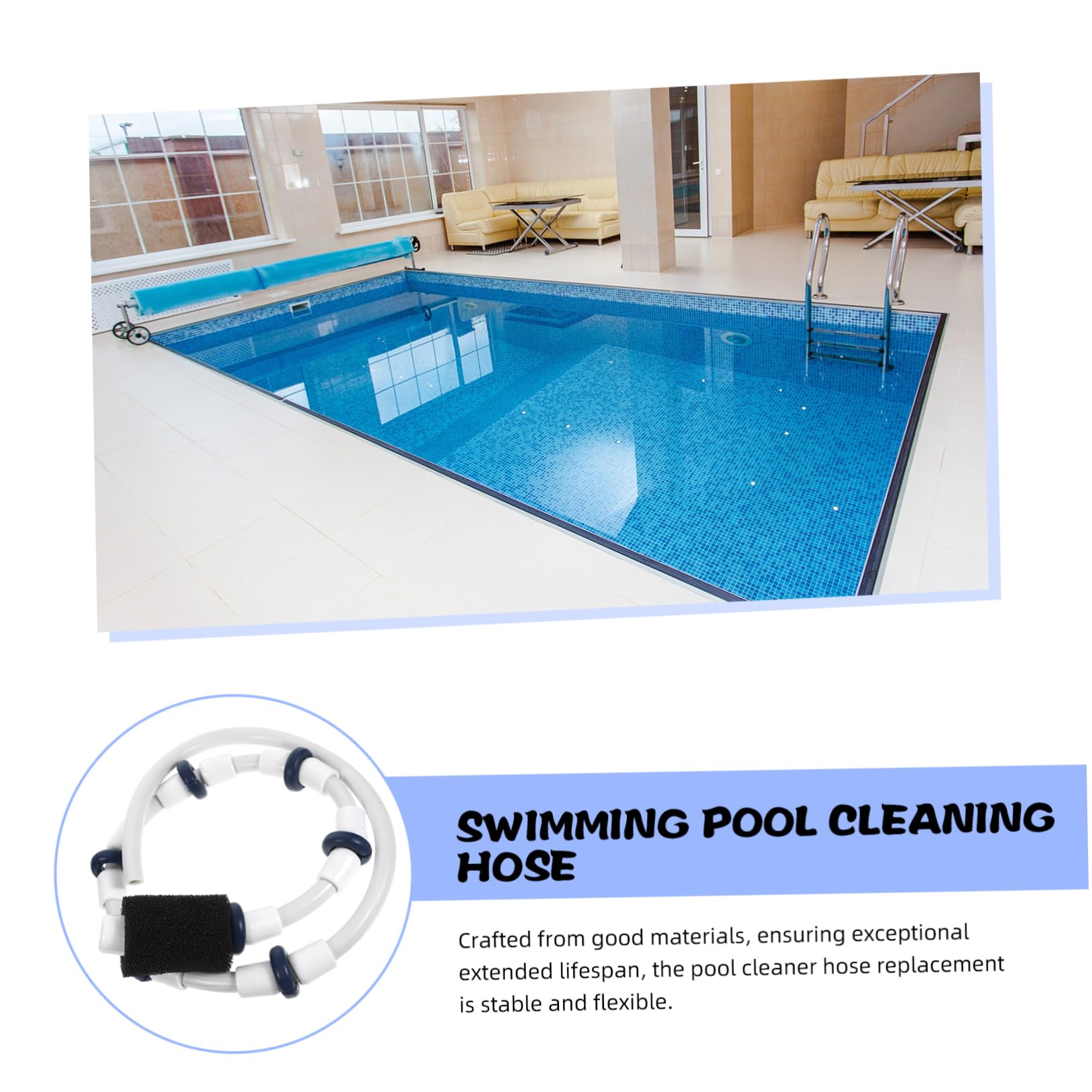 Abaodam Manguera para Limpiador De Piscinas Tubo Limpiador De Piscina Manguera De Repuesto Manguera De Conexión para Limpieza De para Enterradas De Agua Duradera y Conveniente