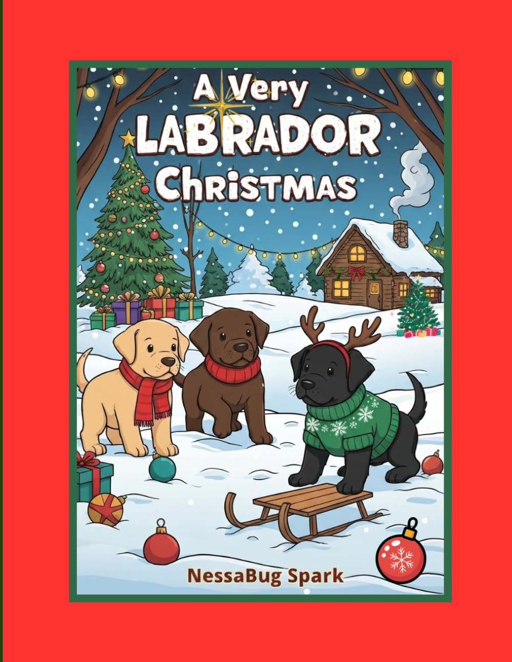 A Very Labrador Christmas: A Holiday Coloring Book for Dog Lovers: A Holiday Coloring Adventure with Adorable Labradors for the Whole Family