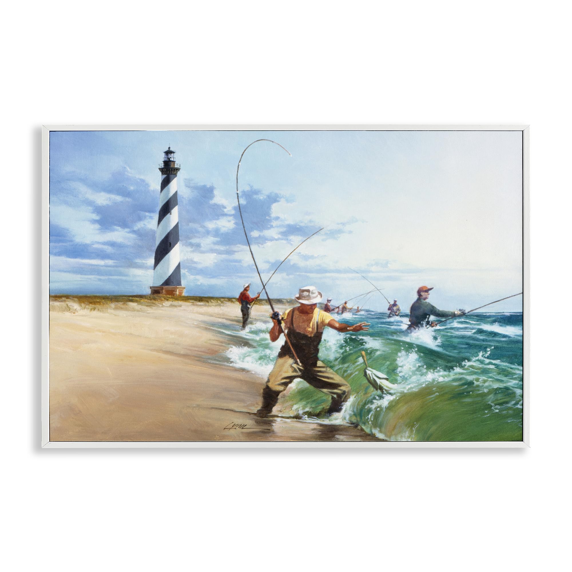 'Cape Hatteras Fishermen'| Framed Giclee Art