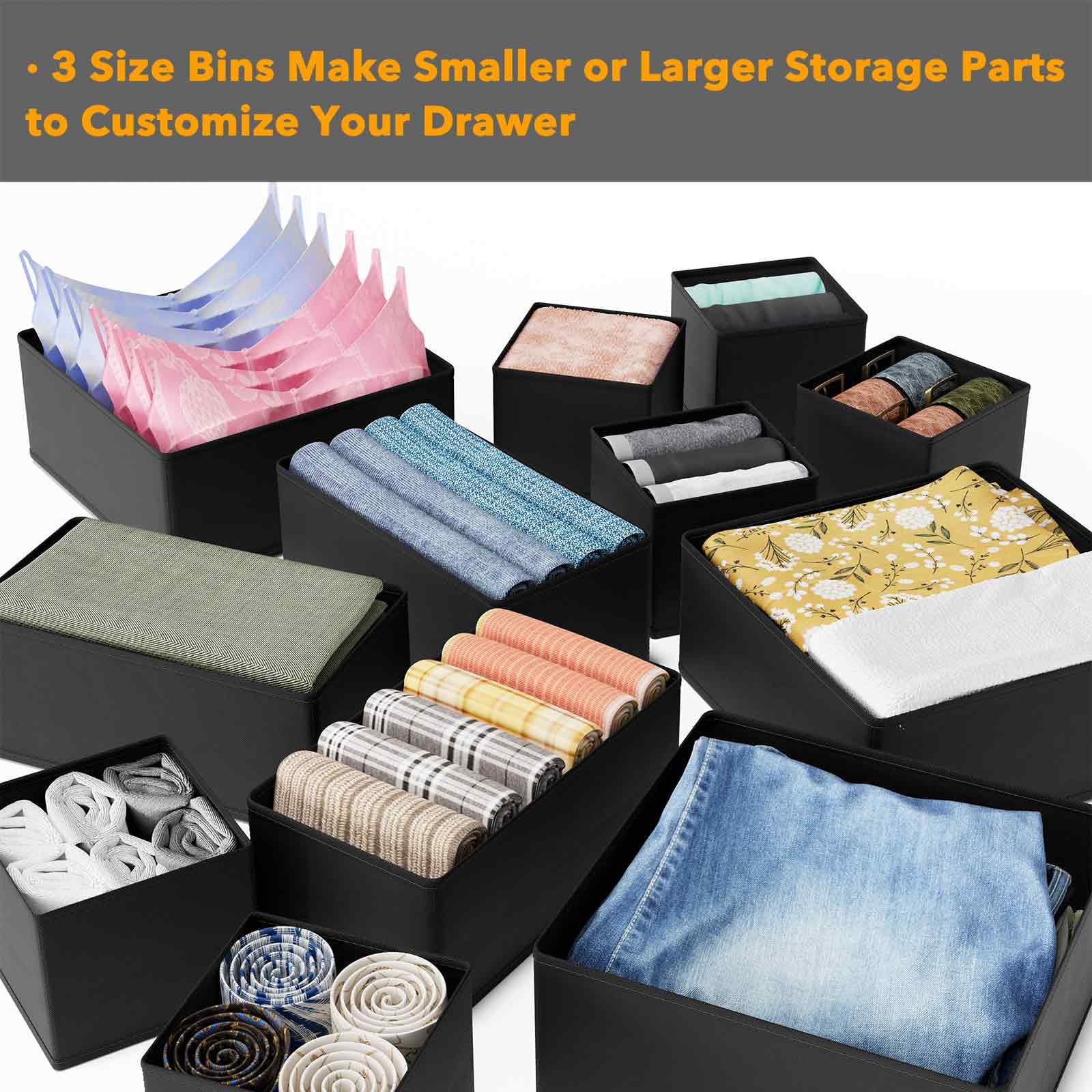 Amazon.com: SpaceAid Drawer Organizer for Clothes, 18 Pack Dresser