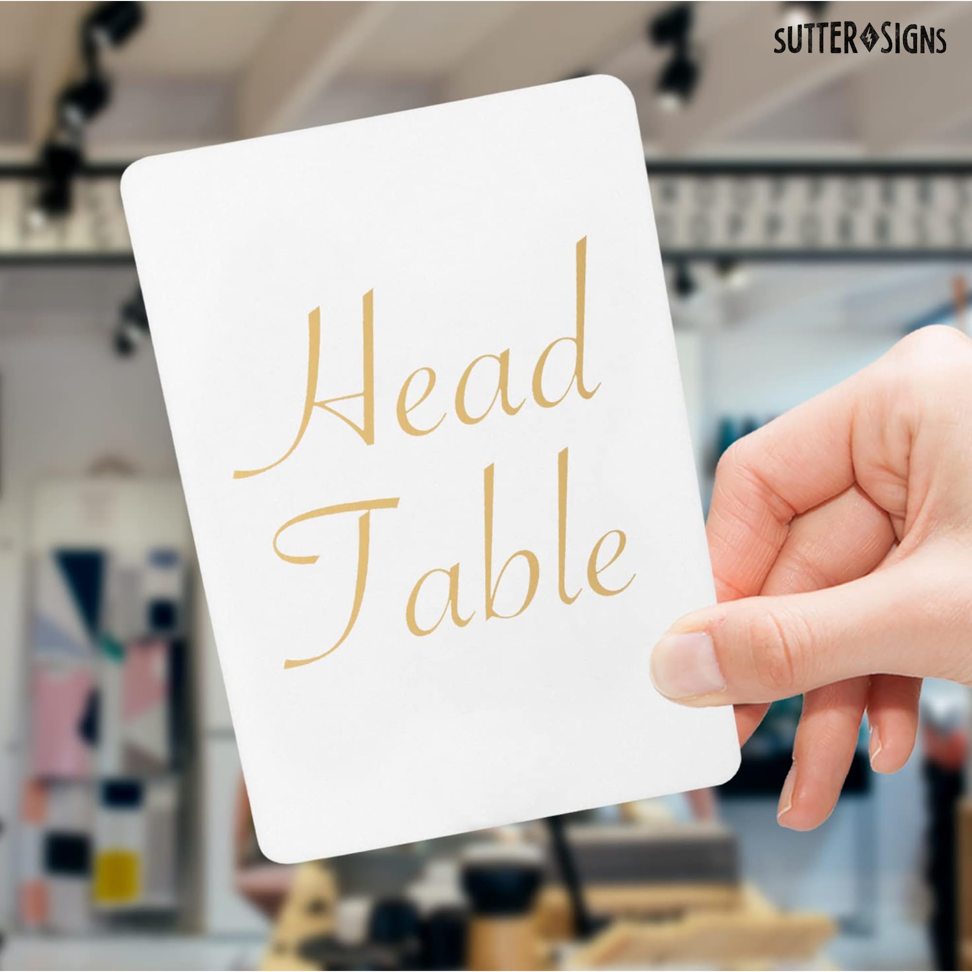 Sutter Signs Hochzeitstischnummern 1-30 - Goldfolie, 31 Karten (10x15 Cm), Doppelseitig Bedruckt