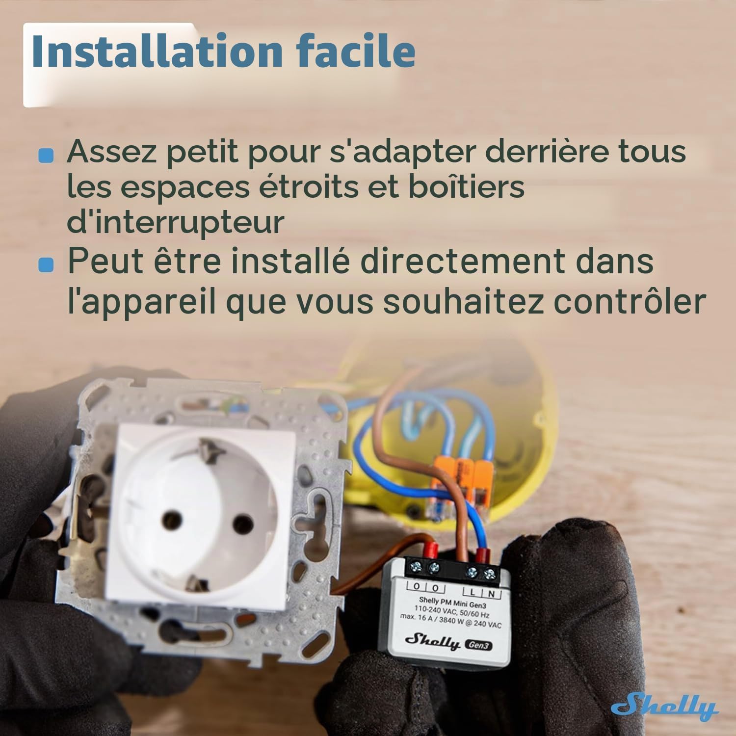 Shelly PM Mini Gen 3 | Lot de 4 | Compteur de puissance intelligent WiFi et Bluetooth 1 canal 16 A | Domotique | Compatible avec Alexa et Google Home | Application iOS Android | Pas de hub nécessaire