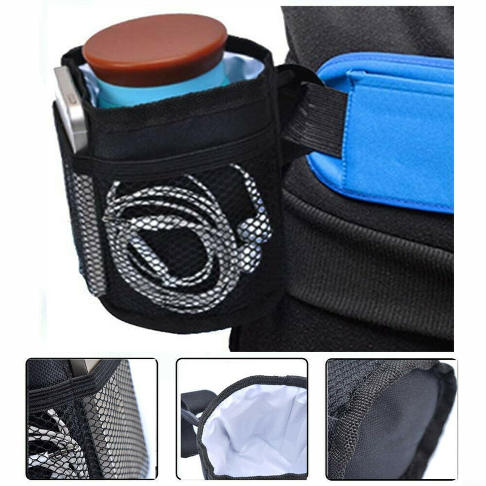 Soporte Universal para Botellas de Bebidas, Andador portátil con Soporte para Bebidas para Silla de Ruedas, Andador de Rodillas, Cochecito
