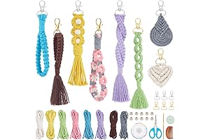 INFUNLY 8 Set Macrame Kit for Beginners with Instruction