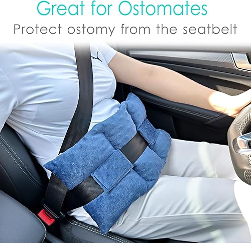 Miniatura 3 de Ostomía - Almohada para cinturón de seguridad, protector de estomía, funda para bolsa de ostomía, almohada para conducir, ileostomía, soporte para