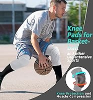 Vista 2 de Rodilleras HiRui para niños, jóvenes y adultos, rodilleras para baloncesto y béisbol, soporte de rodilla, rodilleras anticolisión, rodilleras