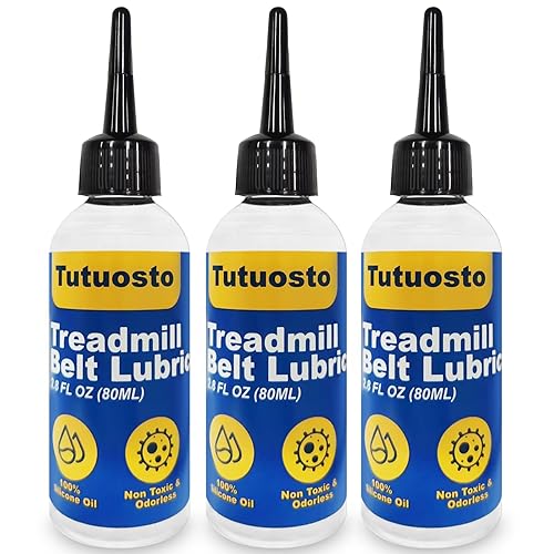 3 piezas de lubricante para cinta de correr para cinturón, lubricante de cinta de correr 100% silicona, lubricante de 8.4 onzas, con tapón de rosca