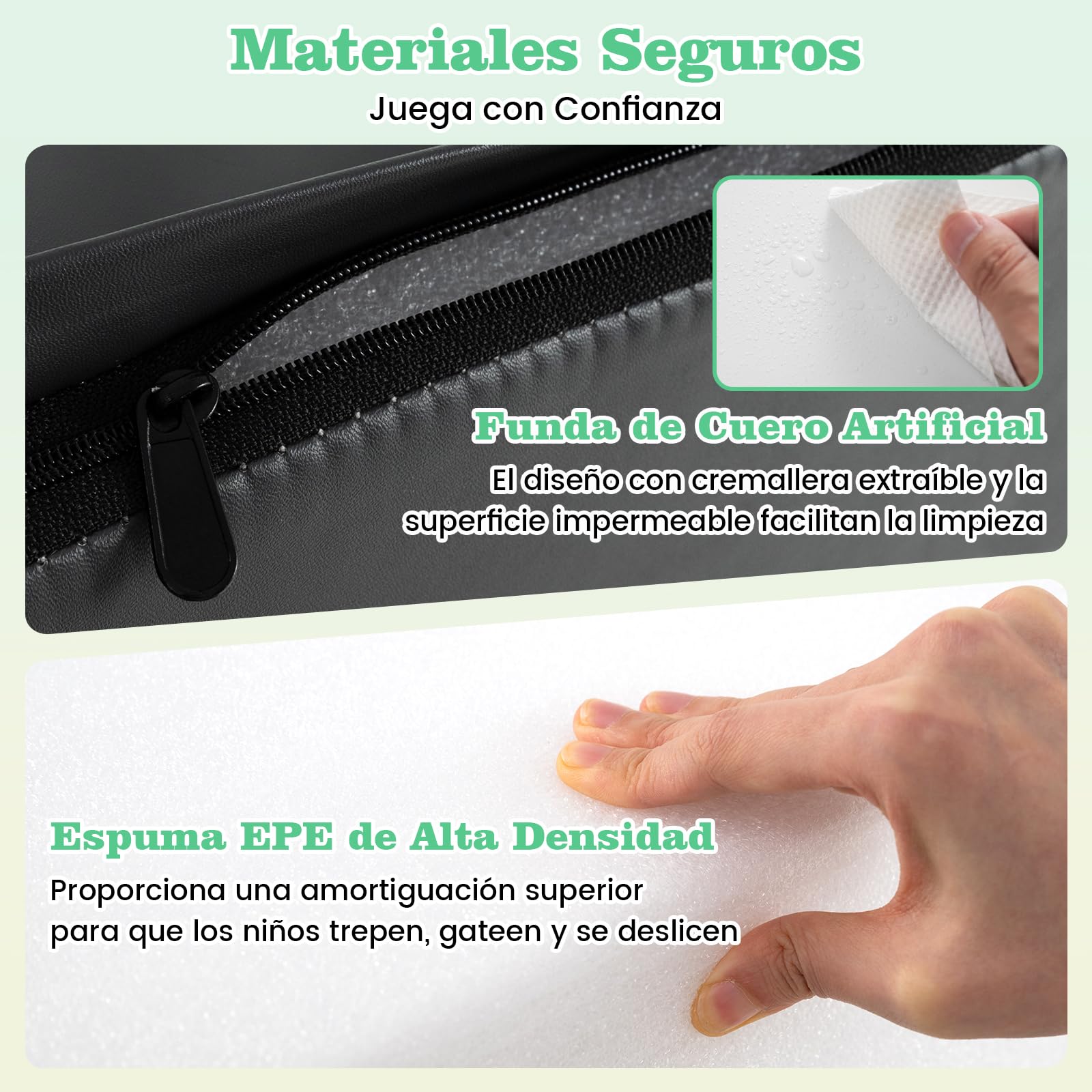 COSTWAY Juego de Bloques de Espuma Grandes para Bebé Bloques de Construcción Juguetes Educativos Ideal para Escalar Deslizar Gatear (Blanco y Gris)