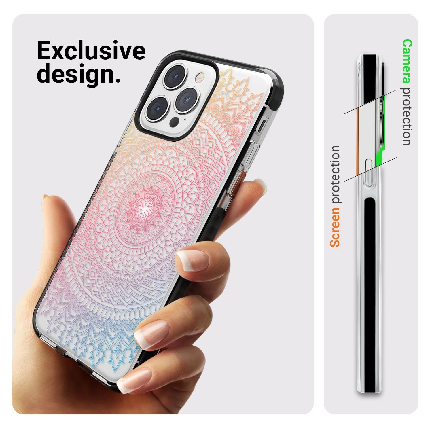 telefono Custodia Per iPhone 17 Pro Max Cornice antiurto Ultra Sottile Motivo Geometrico Metallo del 2026 a CHF13