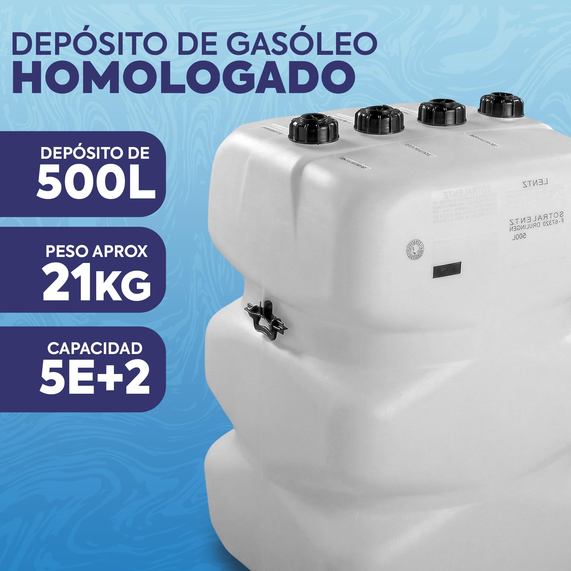 Depósito Gasoil 500 Litros | Polietileno Resistente Industrial