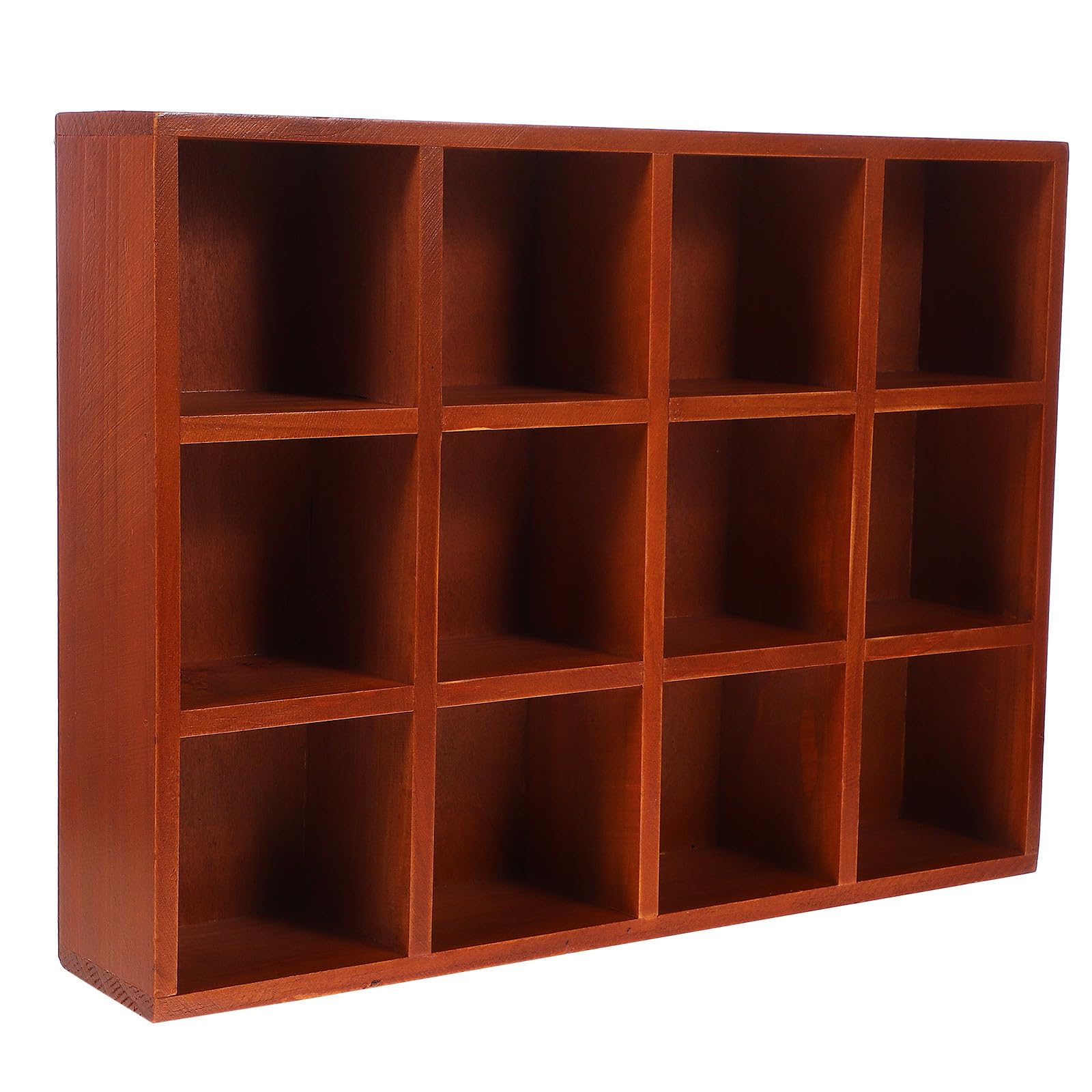Étagère murale flottante pour salon et boutique meuble en bois marron 12 niches