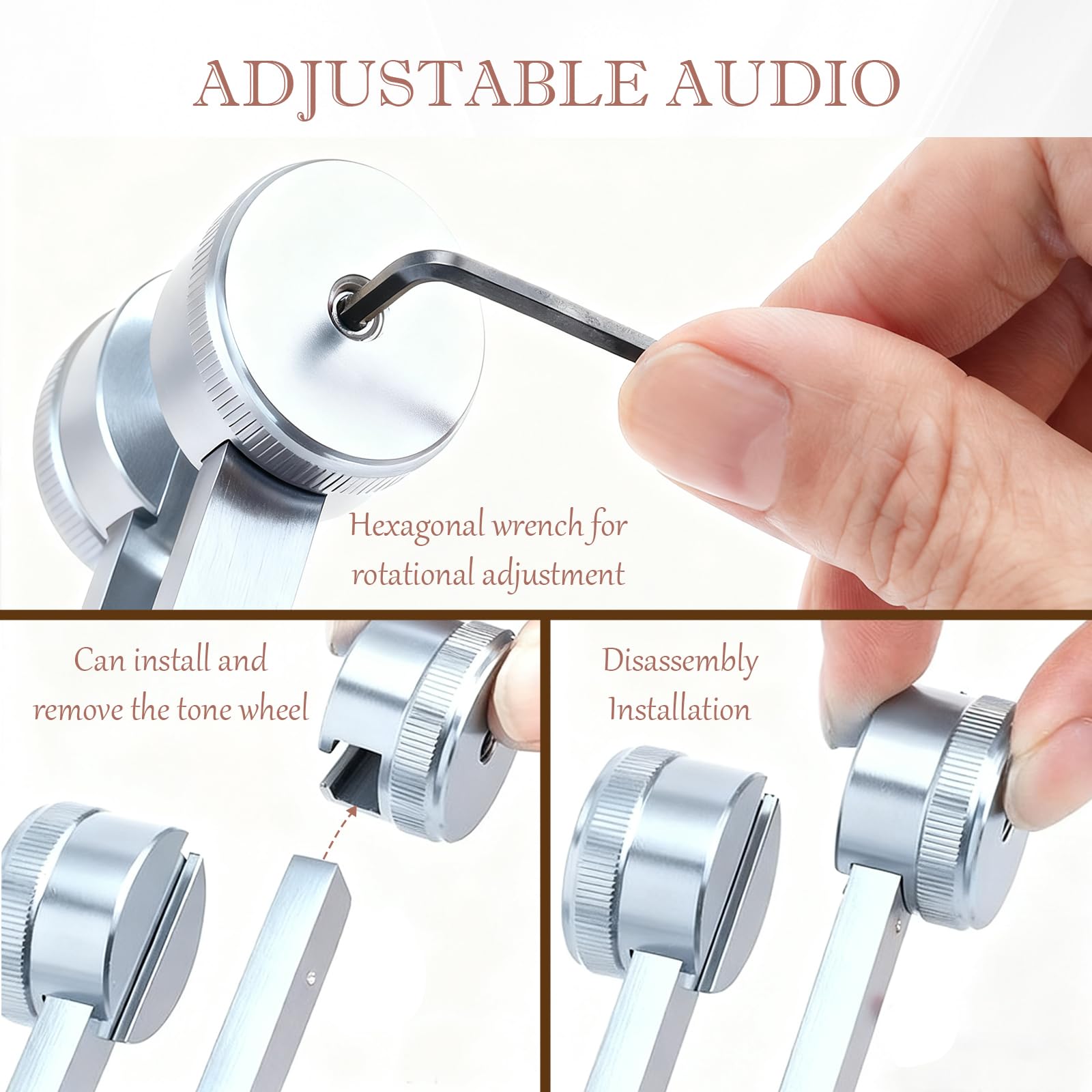 Set di diapason per guarigione (128 Hz, 256 Hz, 512 Hz, 528 Hz), diapason medico per la meditazione e la guarigione del suono, con attivatore e due martelli in gomma