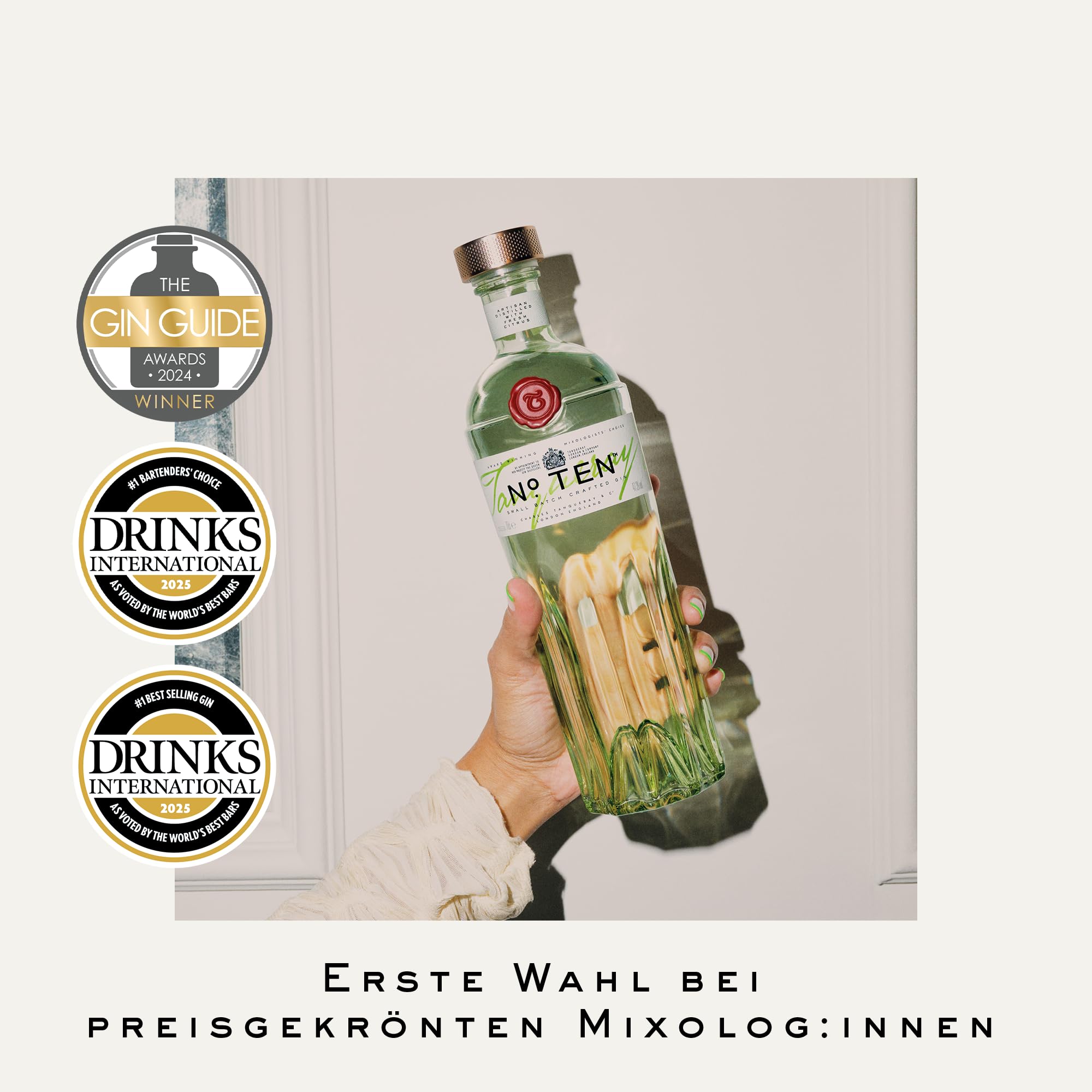 Tanqueray No. 10, Premium, Geschenk für besondere Momente, Spirituose für Gin & Tonic, Ten, 47% Vol, 700ml Einzelflasche