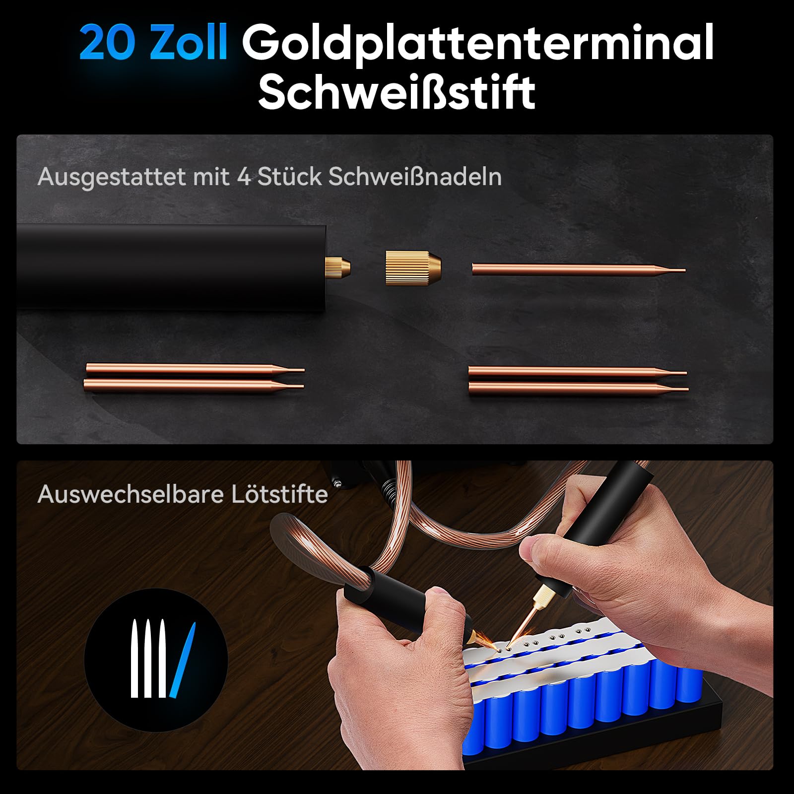 SEESII Punktschweißgeräte für Akkus: 8KW Akku Punktschweißgerät mit 3000F Kondensator, 250 Gänge Einstellbar, Spot Welder mit Farben-LCD bis zu 0,3mm Vernickelte Leiste