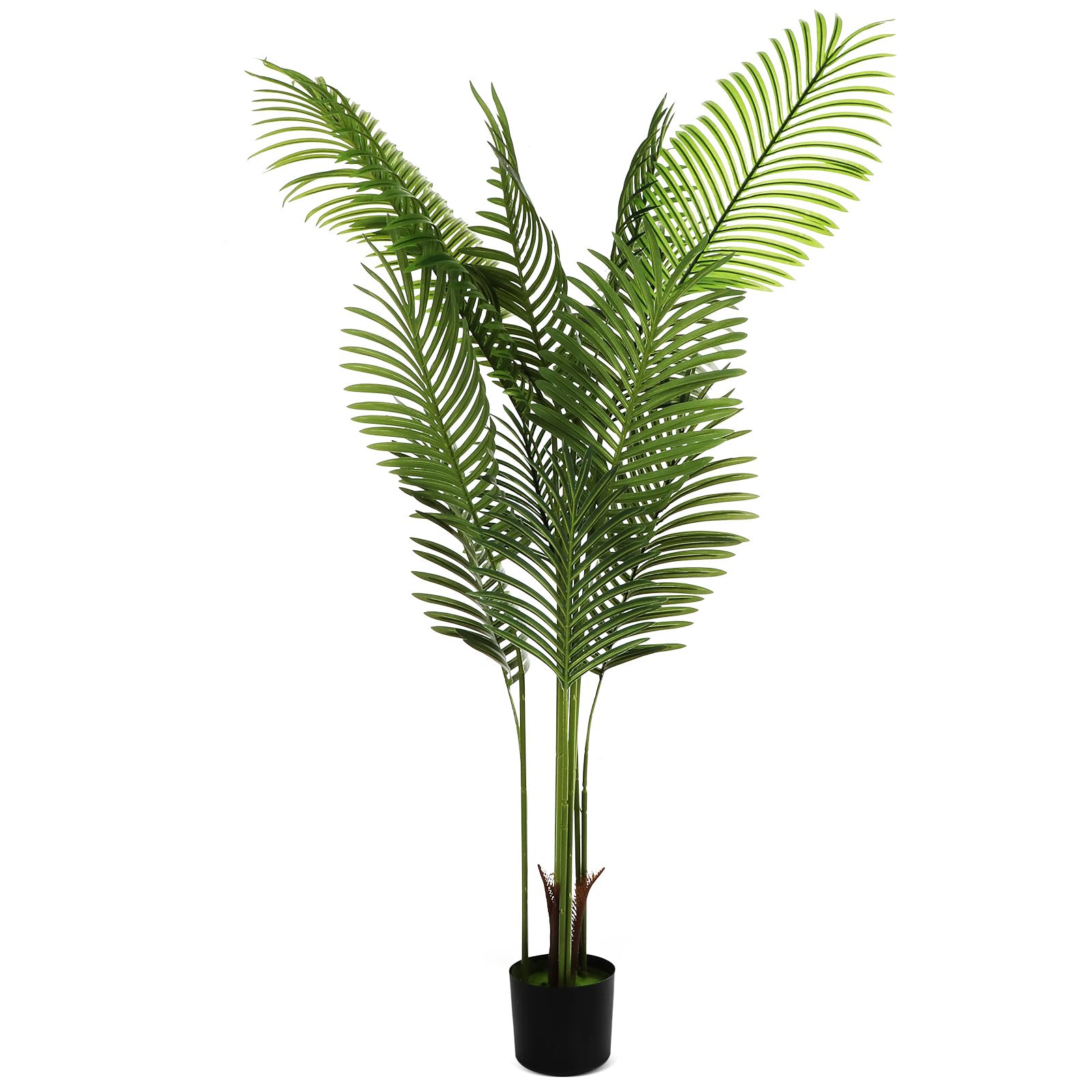 Ciieeo Palmier Artificiel en Pot, Grand Faux Palmier Vert en Plastique