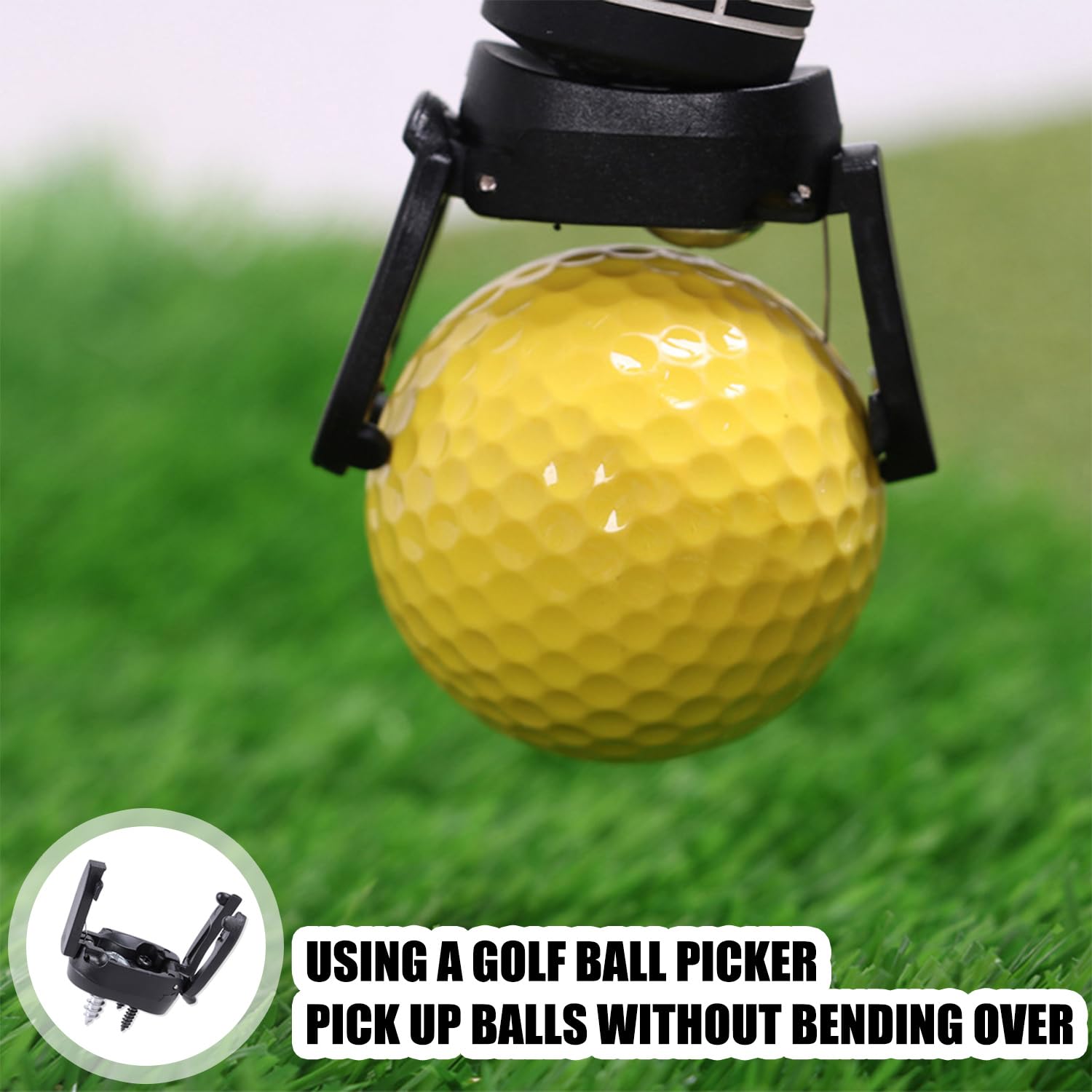 3 Stück Golf Ball Retriever, Zusammenklappbarer Klauengreifer für Putter Grip, Golfball Aufheben ohne Bücken, Tragbare, Langlebig, für Damen, Herren