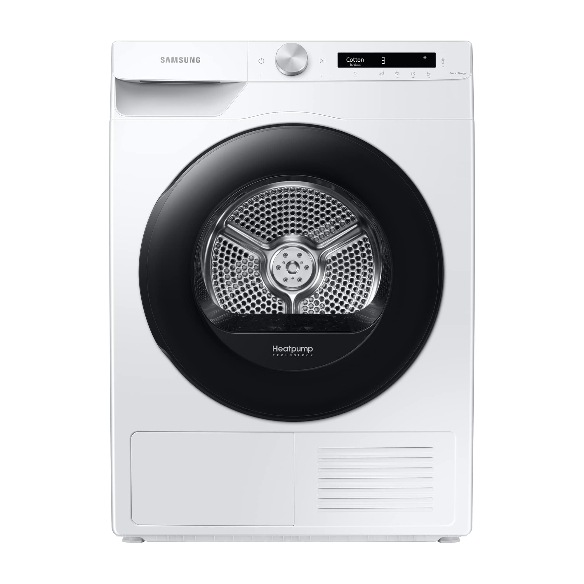 Samsung DV8GT5220AW/S2 Wärmepumpentrockner, 8 kg, Simple Control mit WiFi und Auto Cycle Link, Digital Inverter Motor, Knitterschutz und Komfort 2-in-1 Filter, Weiß