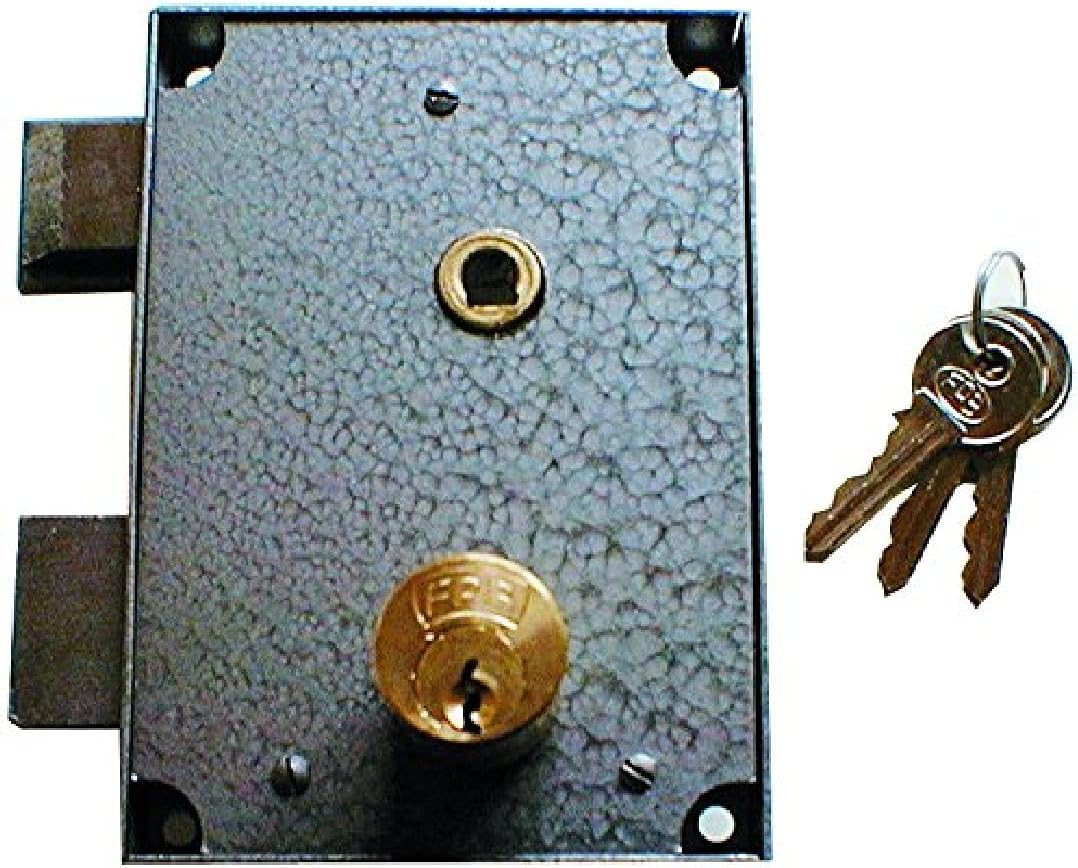 12970 – 20 – 48 Iron Gate Lock, Cylinder Fixed Long, Input Left