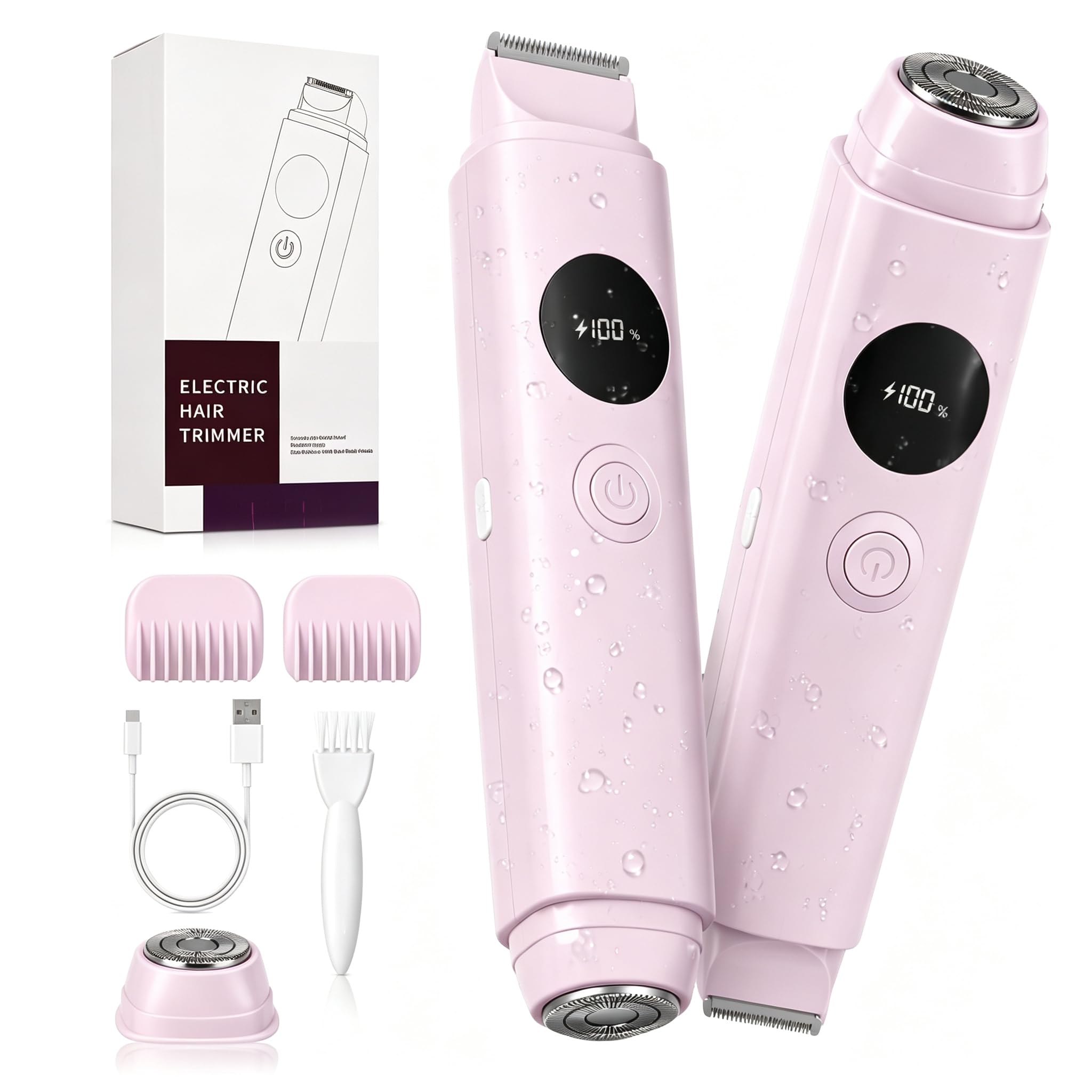 Bikini Trimmer for Women Waterproof Dual-Head Razor