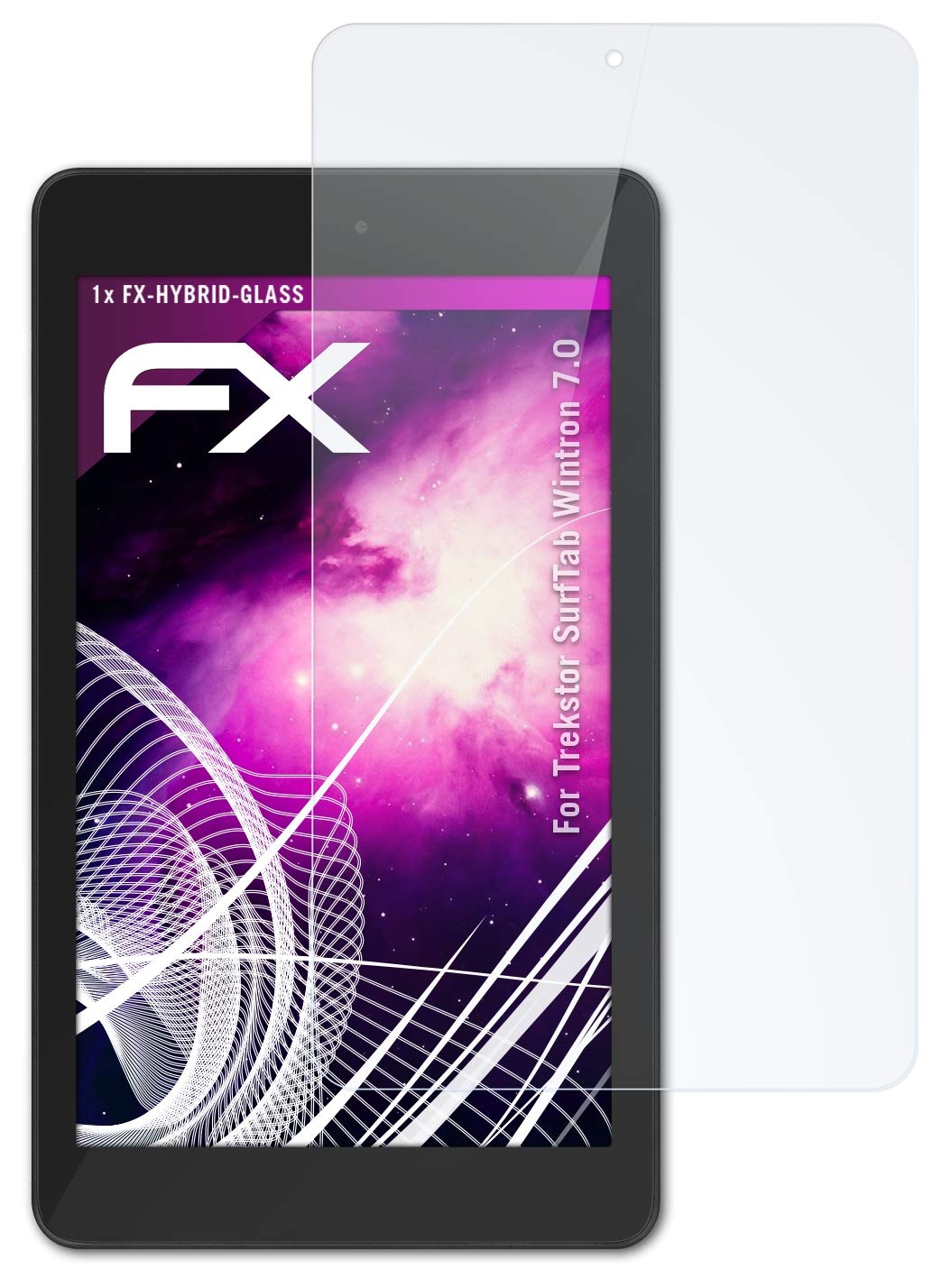 Plastic Glass Protective Film compatible with Trekstor SurfTab Wintron 7.0 Glass Protector, 9H Hybrid-Glass FX Glass Screen Protector of plastic